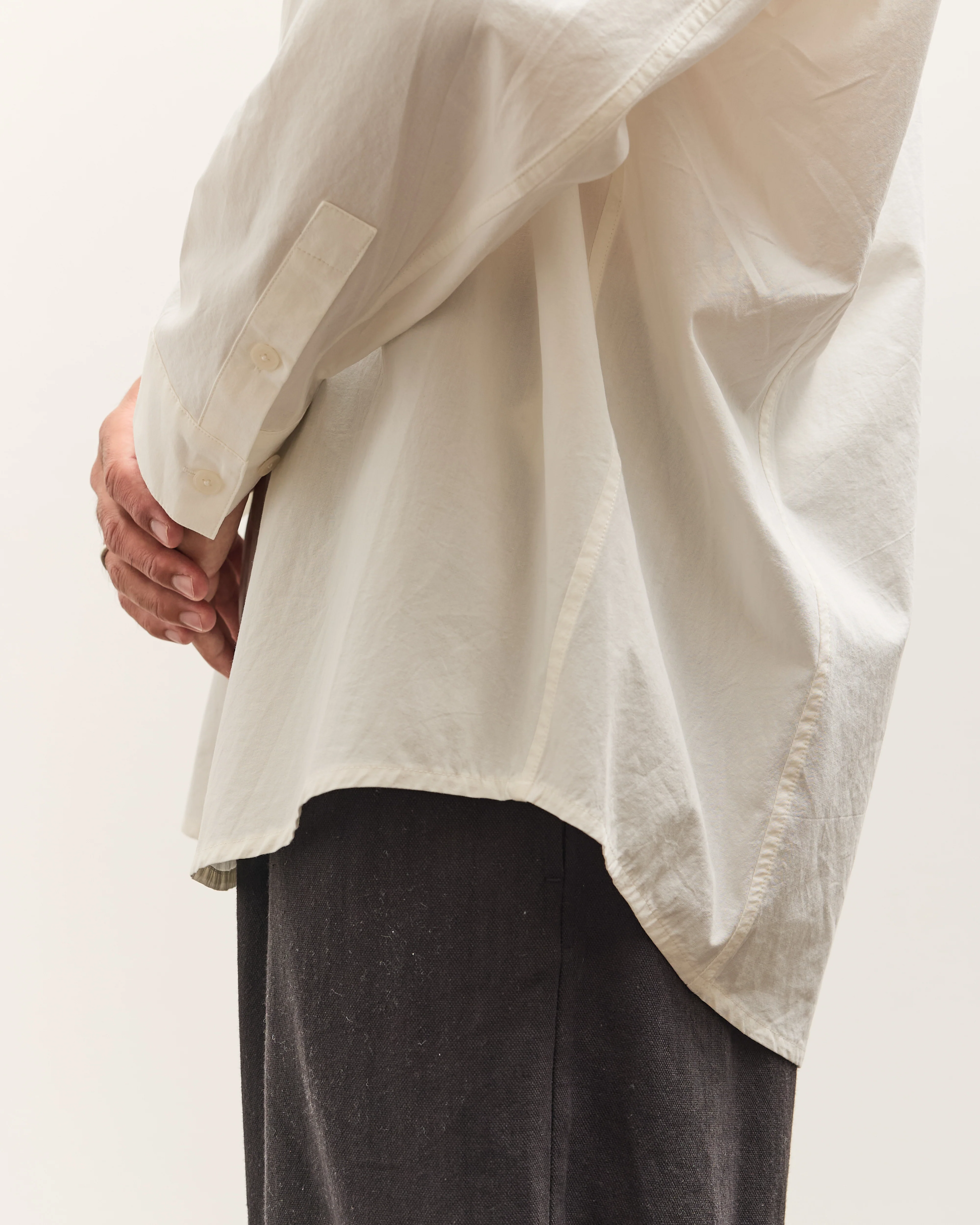 7115 by Szeki Cocoon Dress Shirt Unisex, Off-White - Image 9