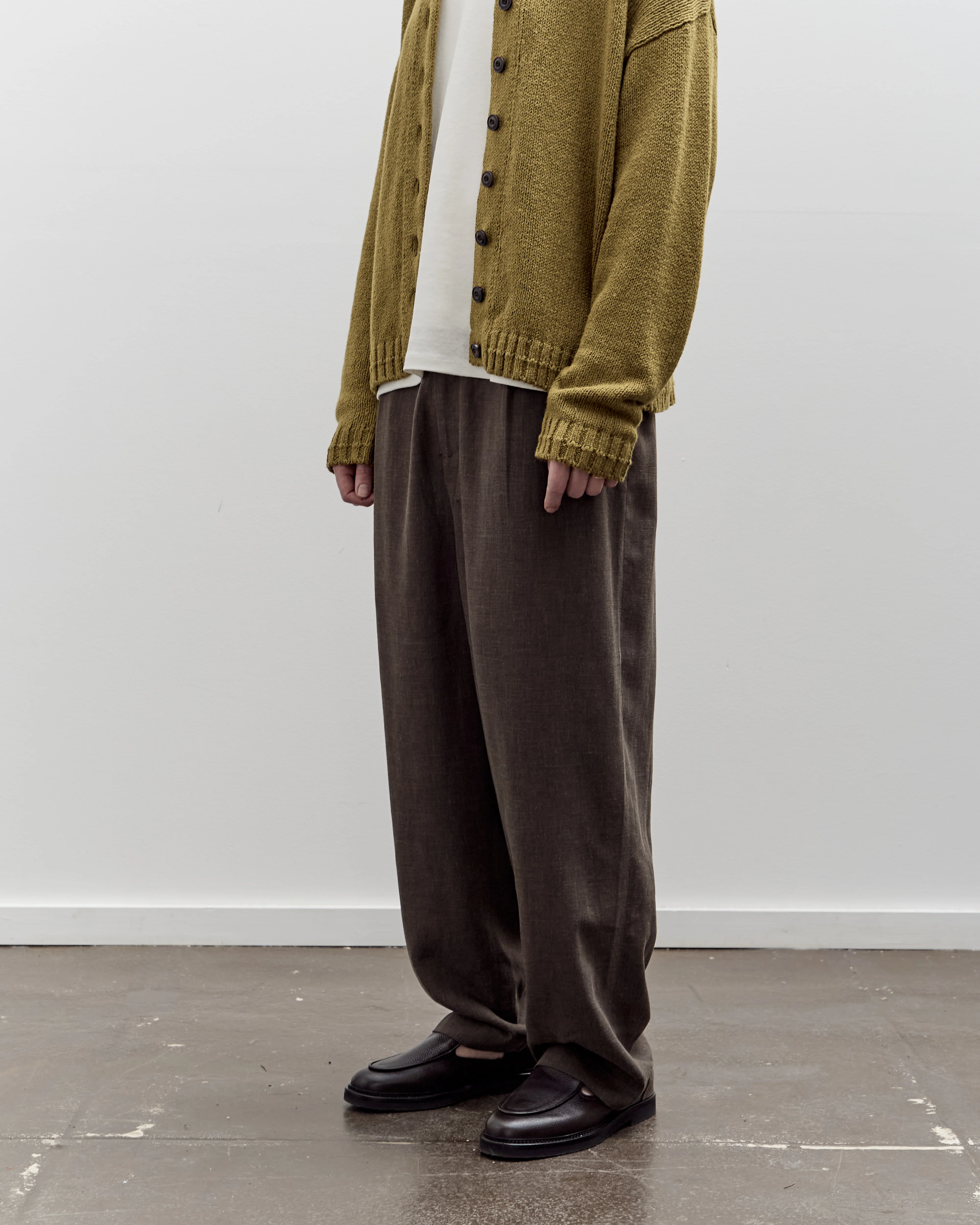7115 by Szeki Elastic Drop Crotch Trousers, Olive Gray - Image 3