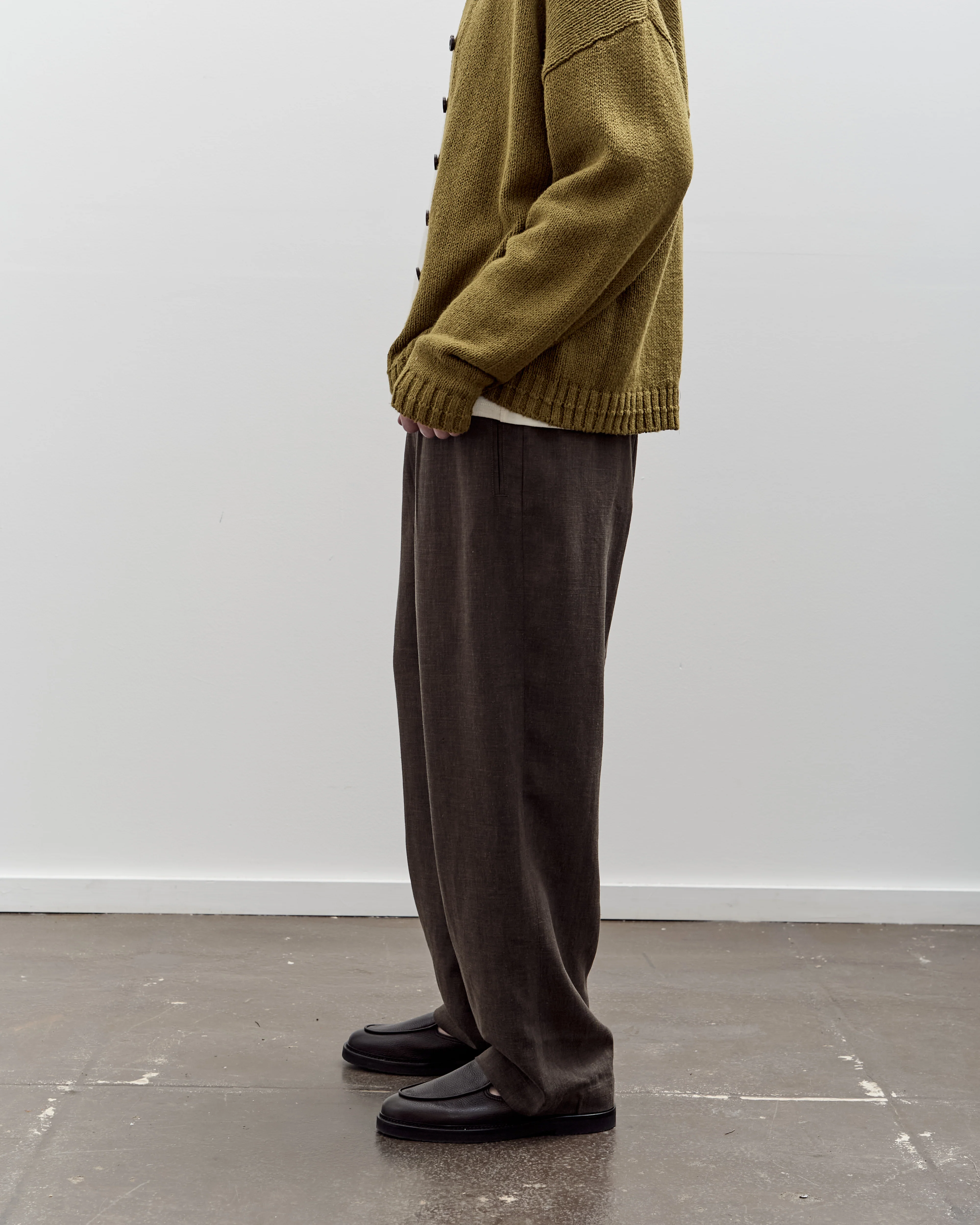 7115 by Szeki Elastic Drop Crotch Trousers, Olive Gray - Image 4