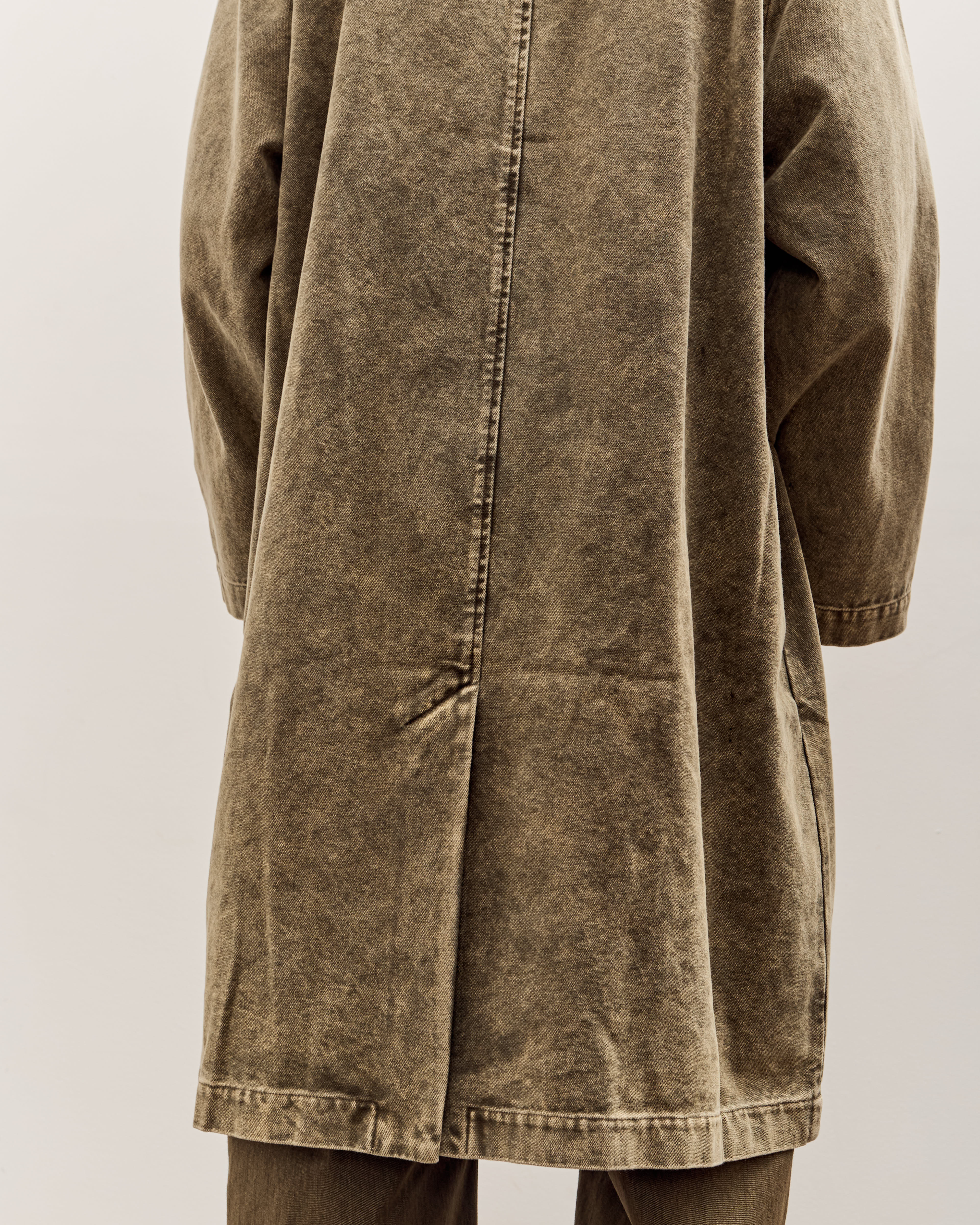 7115 by Szeki Fall Duster Unisex, Spotted Washed Olive - Image 13