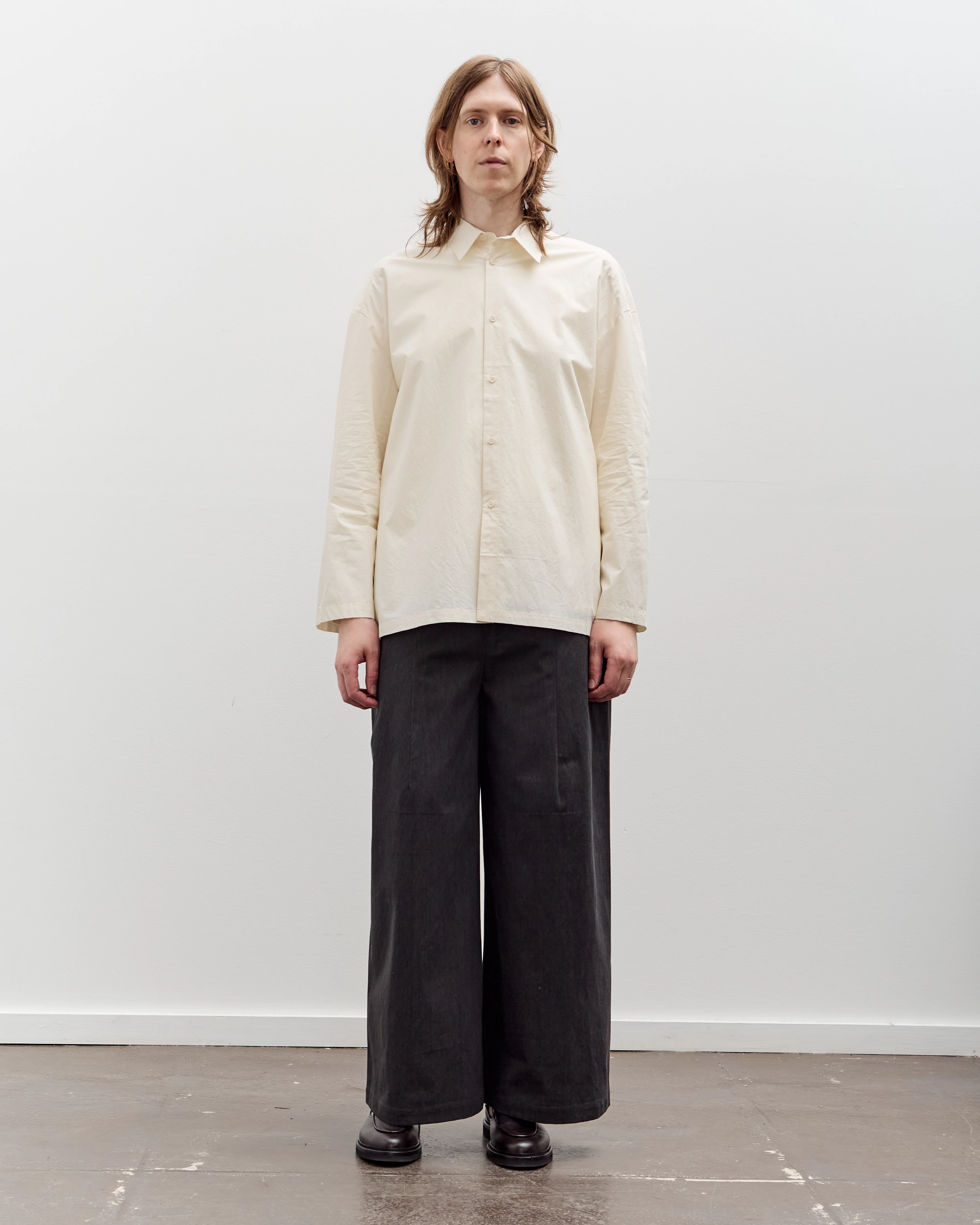 7115 by Szeki Papery 3/4 Button Down Unisex, Rice White - Image 2