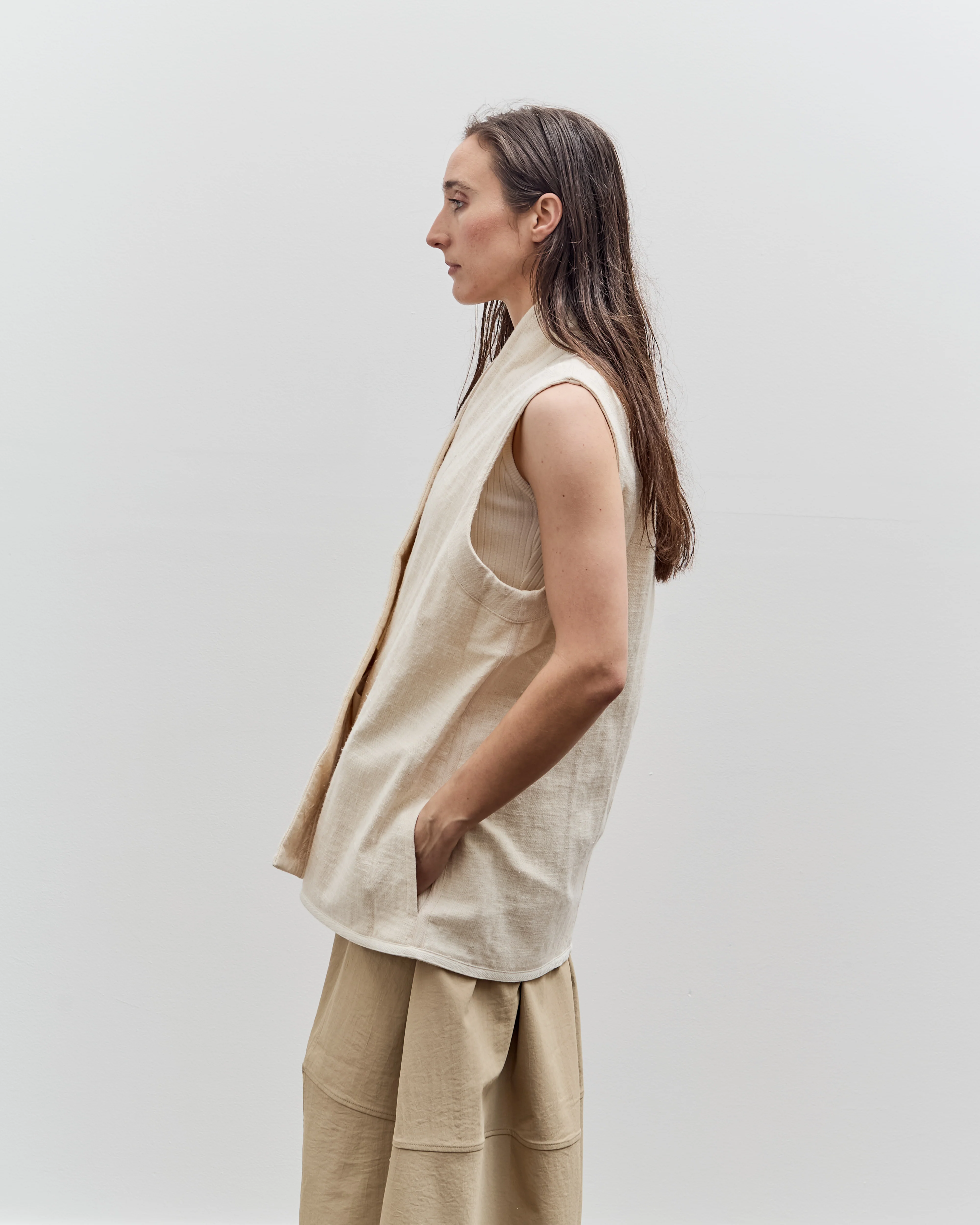 7115 by Szeki Reversible Vest, Bone White - Image 9