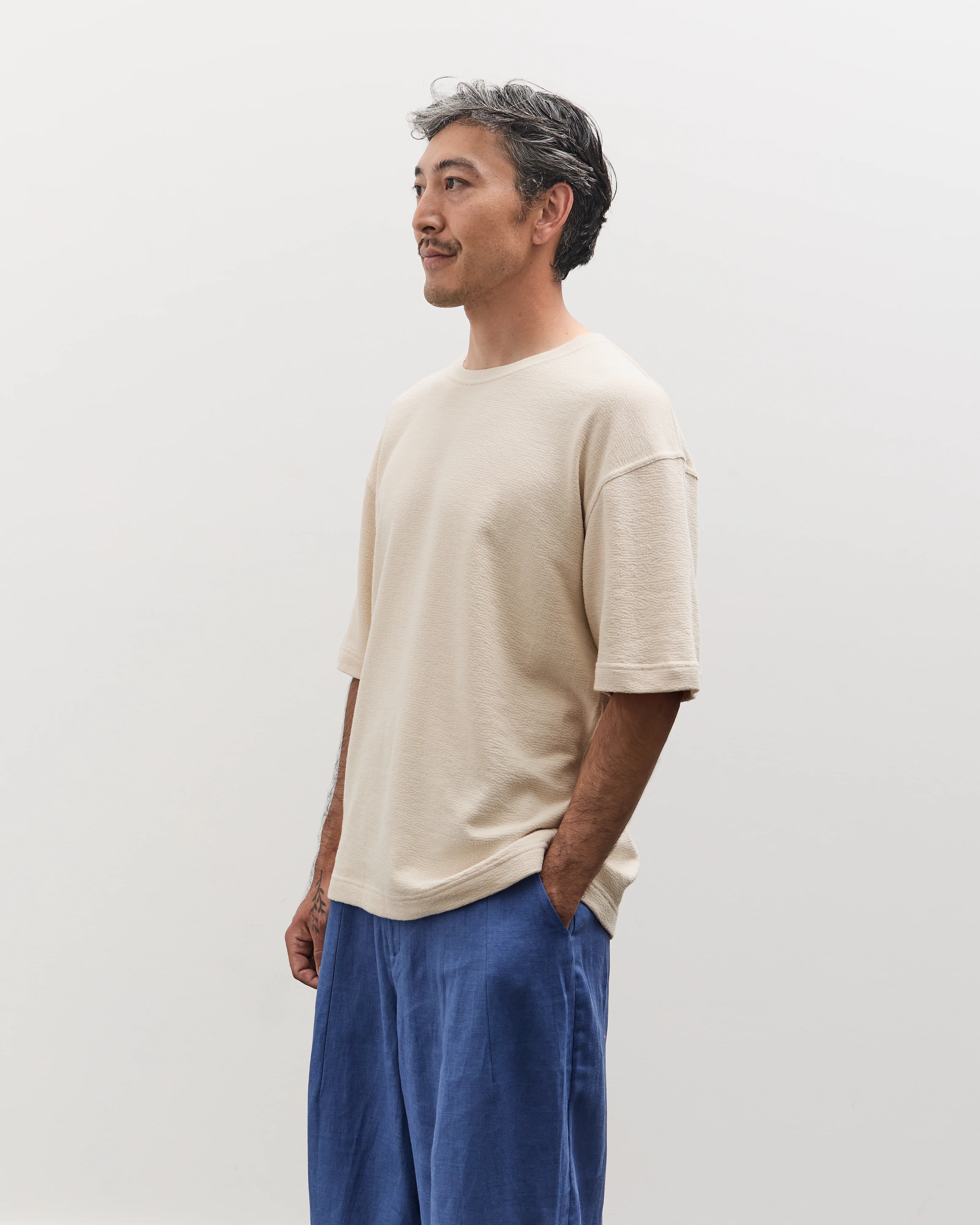 7115 by Szeki Unisex Signature Everyday Tee, Oatmeal - Image 4