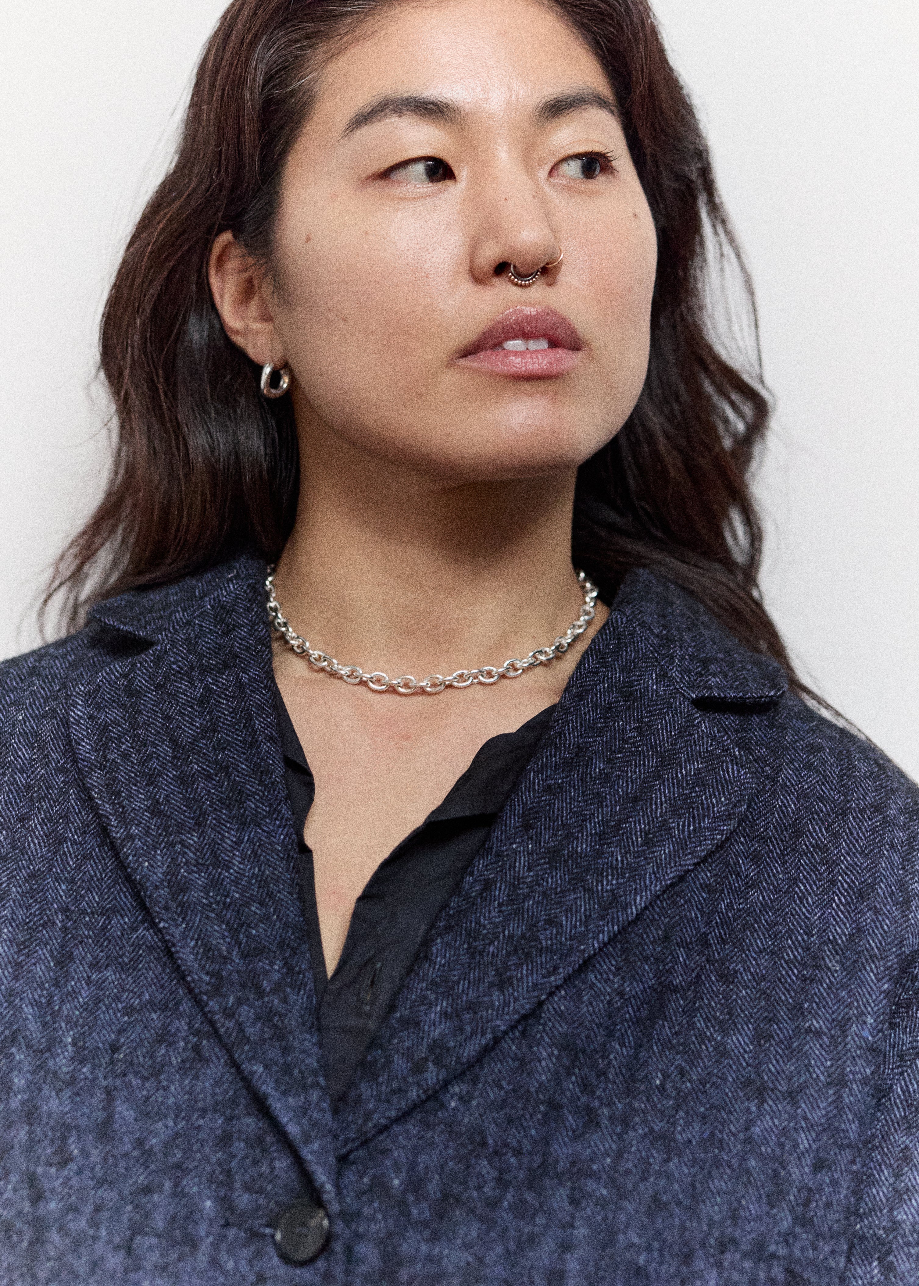 Agmes Classic Chain Necklace, SIlver - Image 3