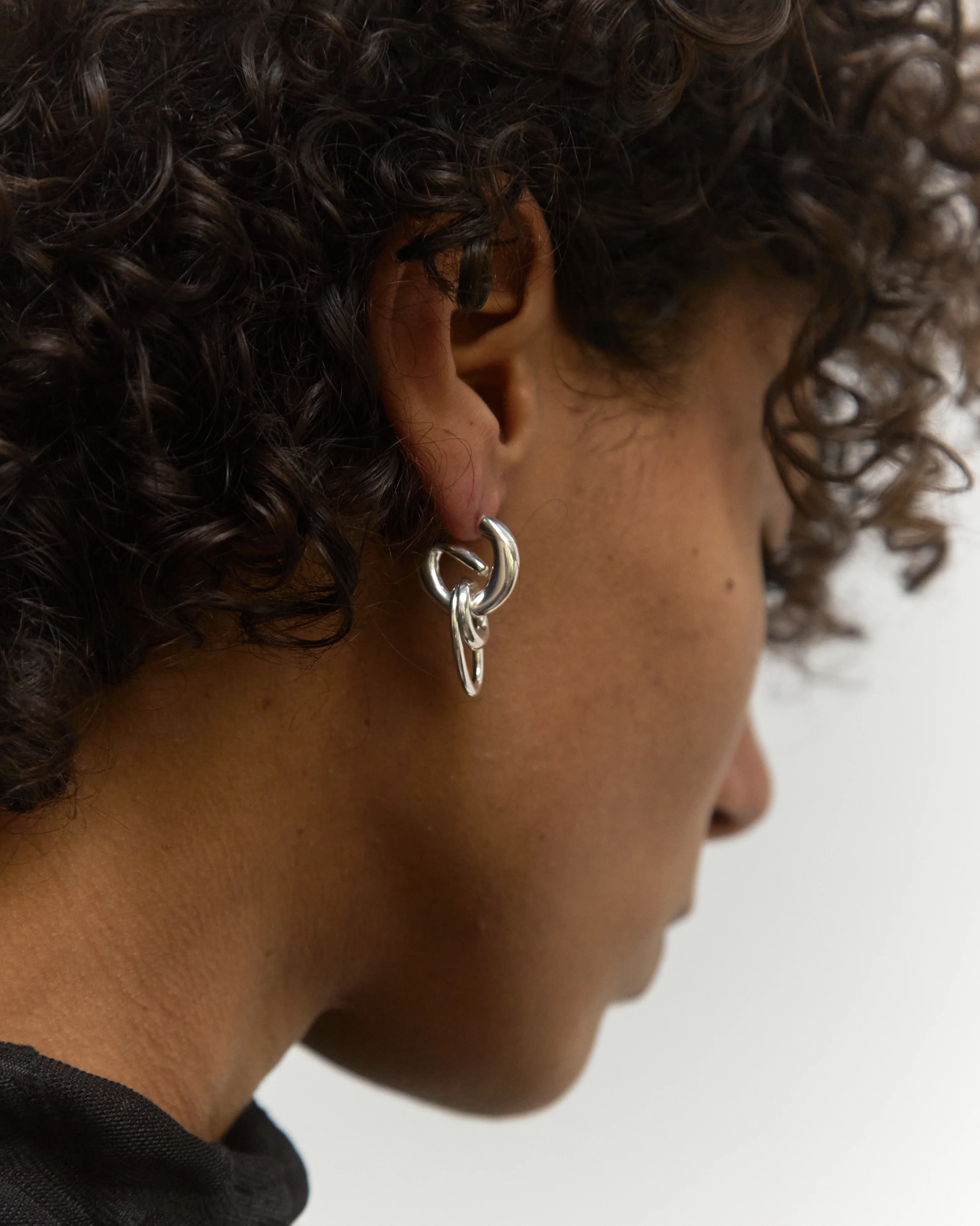 Agmes Ellipses Hoops, Sterling Silver - Image 3