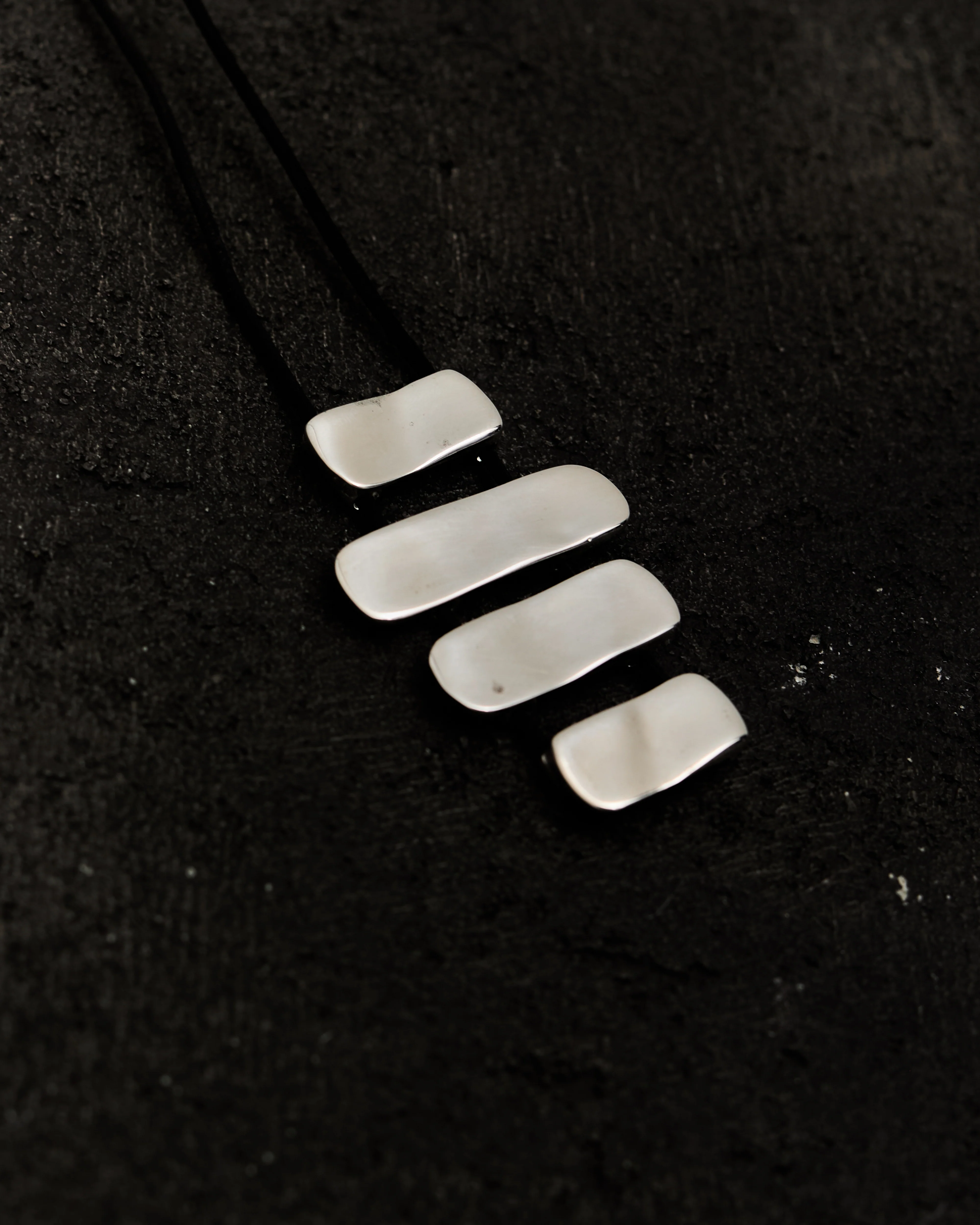 Agmes Ilona Pendant, Sterling Silver with Black Cord - Image 5
