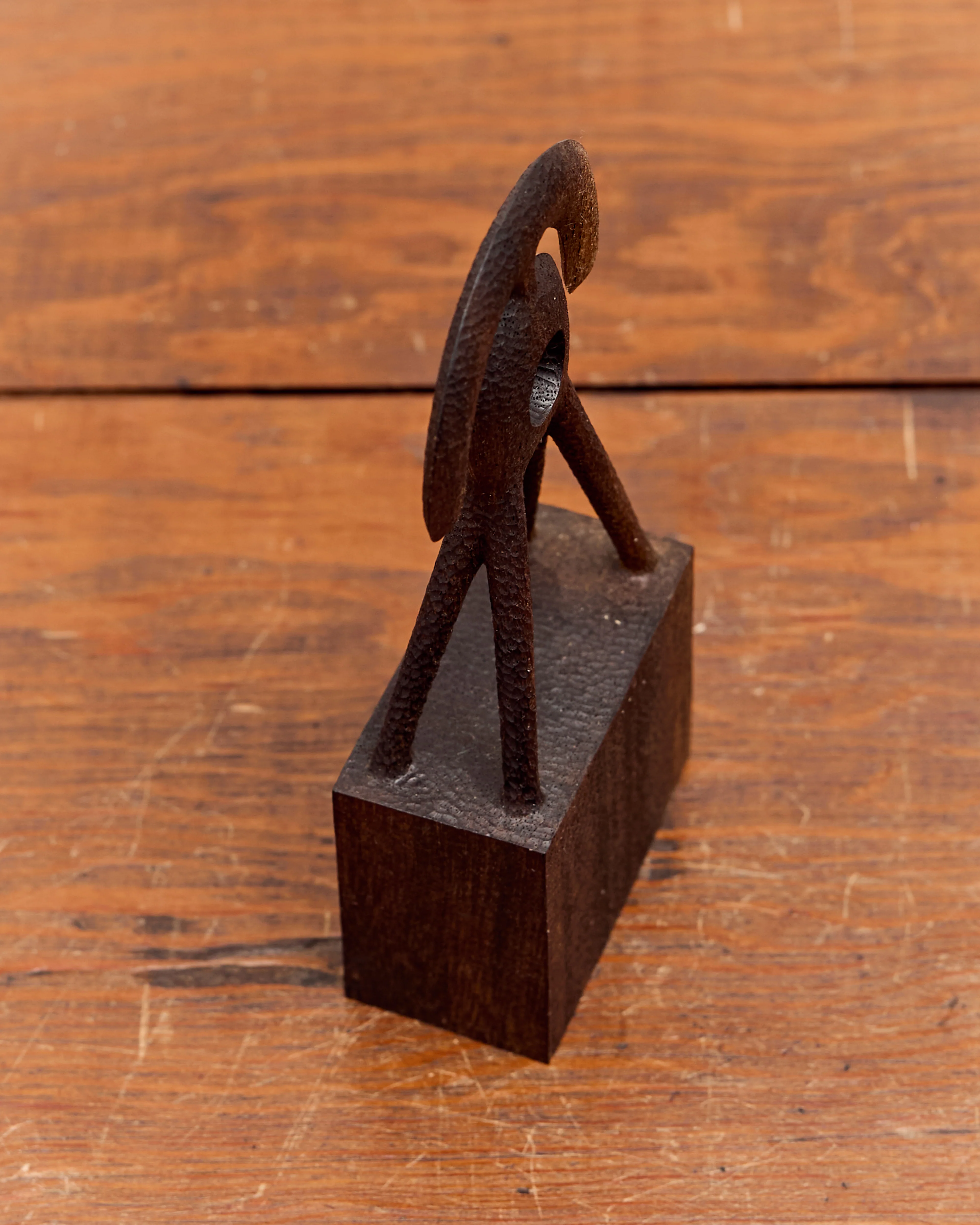 Aleph Geddis Wood Sculpture, Littles Semi Circle Portal Buddy #60 - Image 3