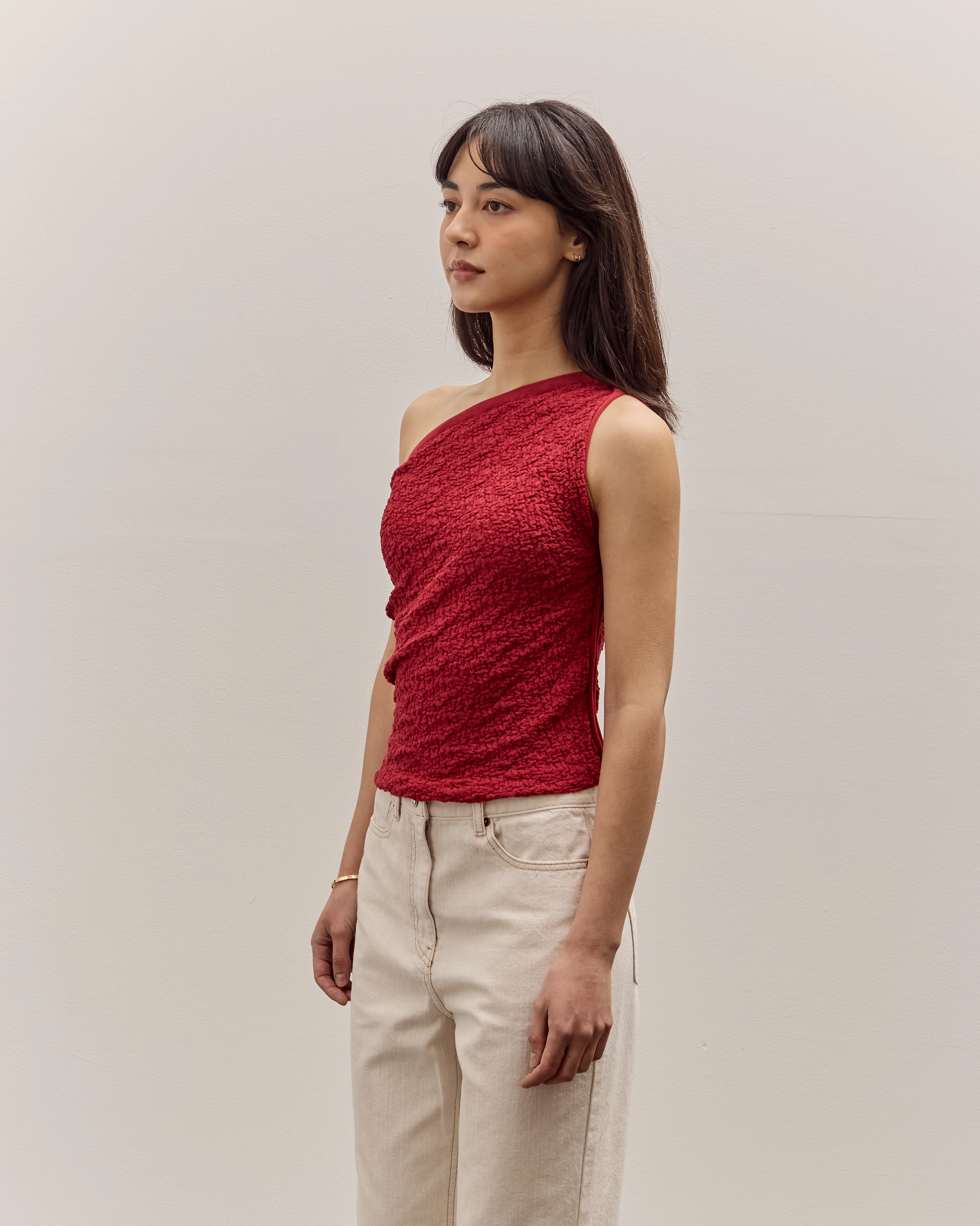 Anggae Textured Tube Top, Red - Image 4