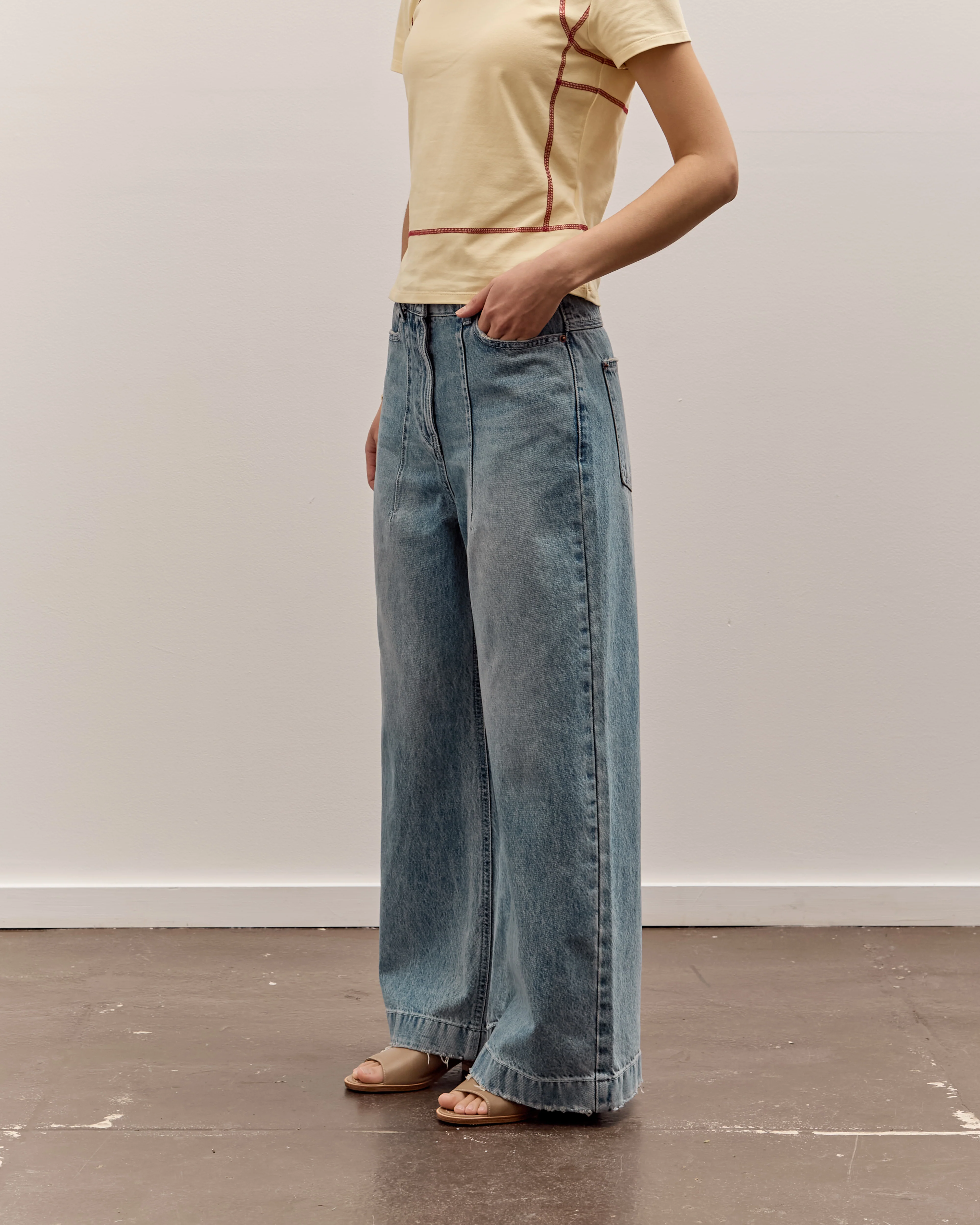 Anggae Wide Pants, Blue - Image 4
