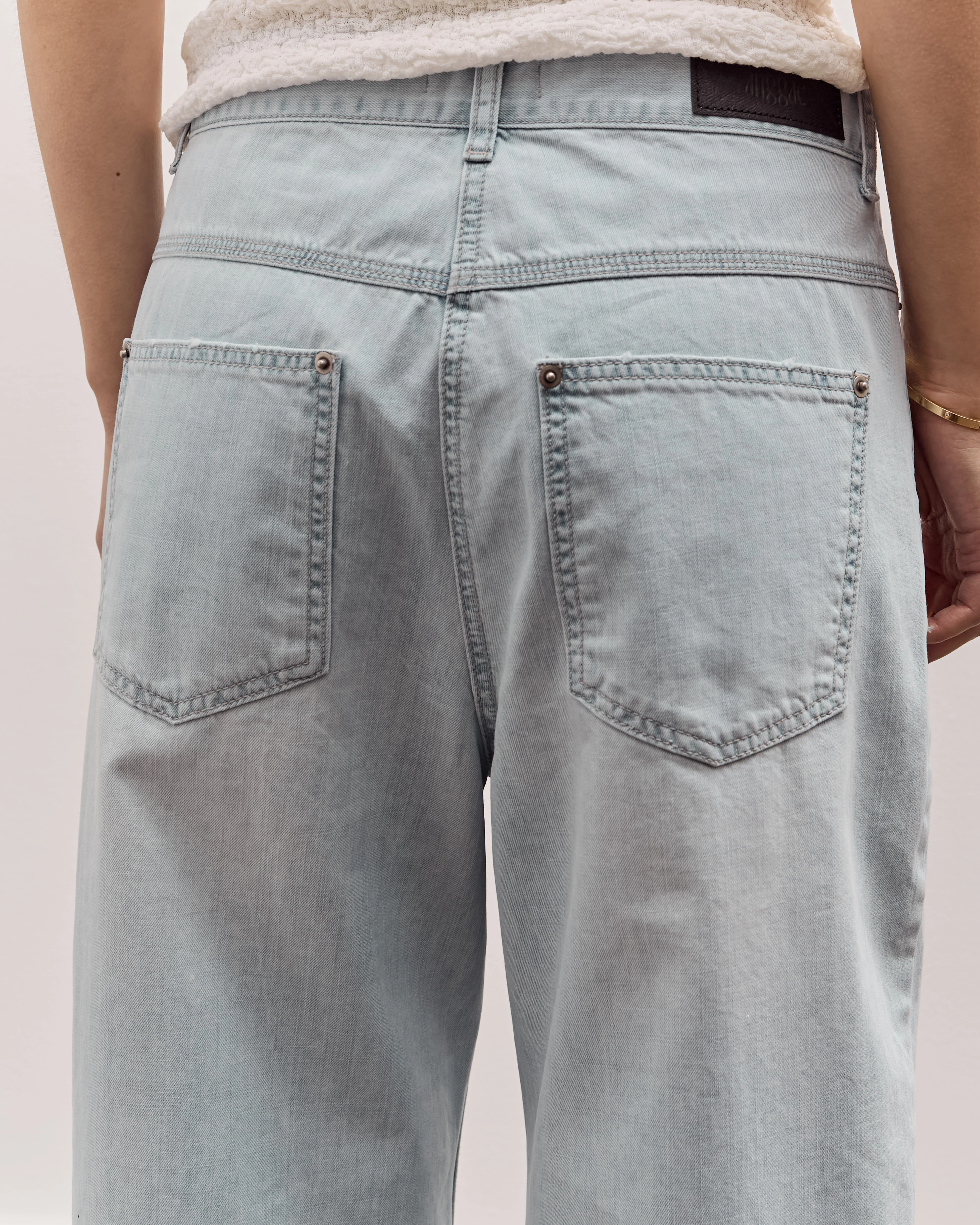 Anggae Wide Pants, Sky Blue - Image 2