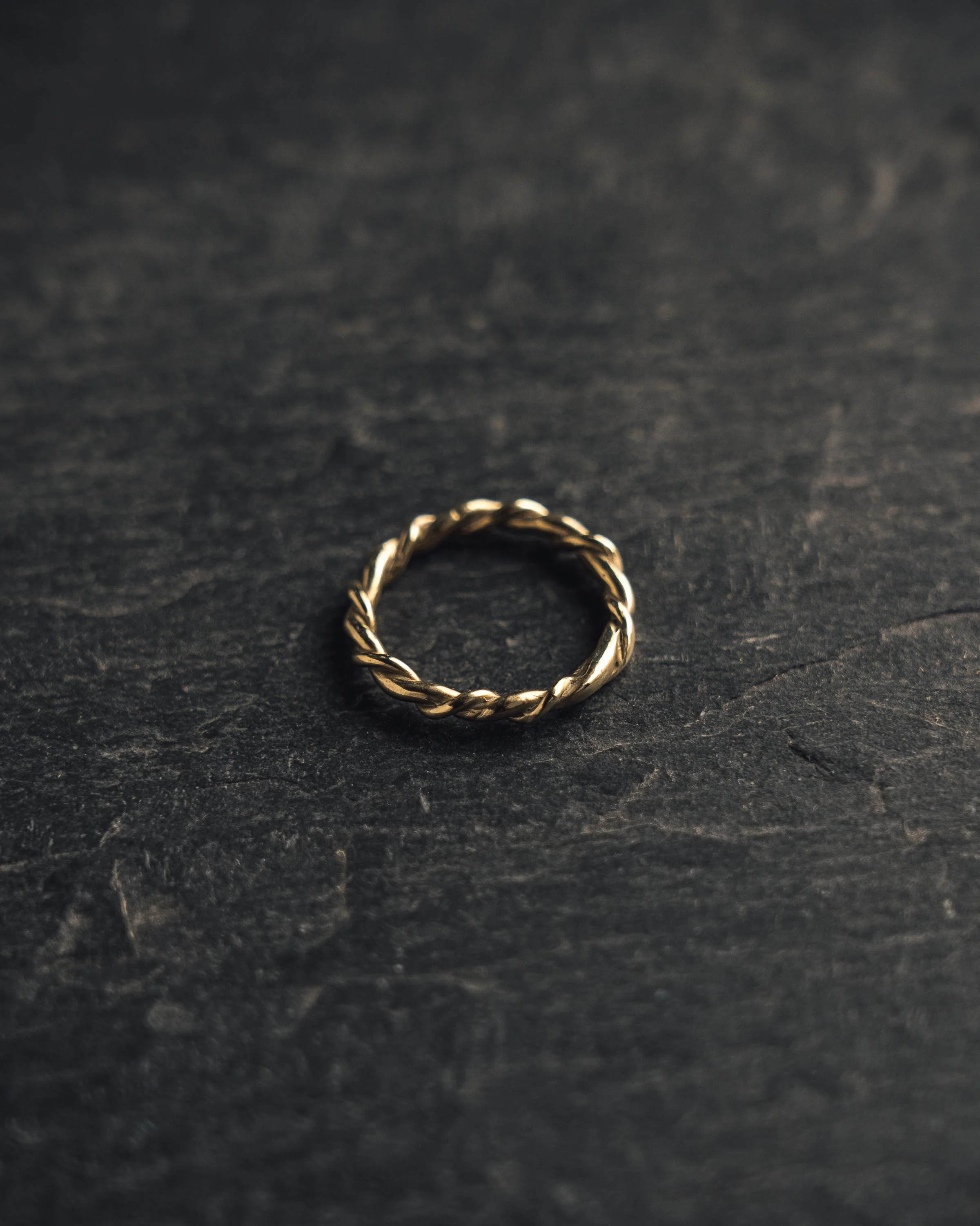 Another Feather Thin Rope Ring, Bronze - Image 2