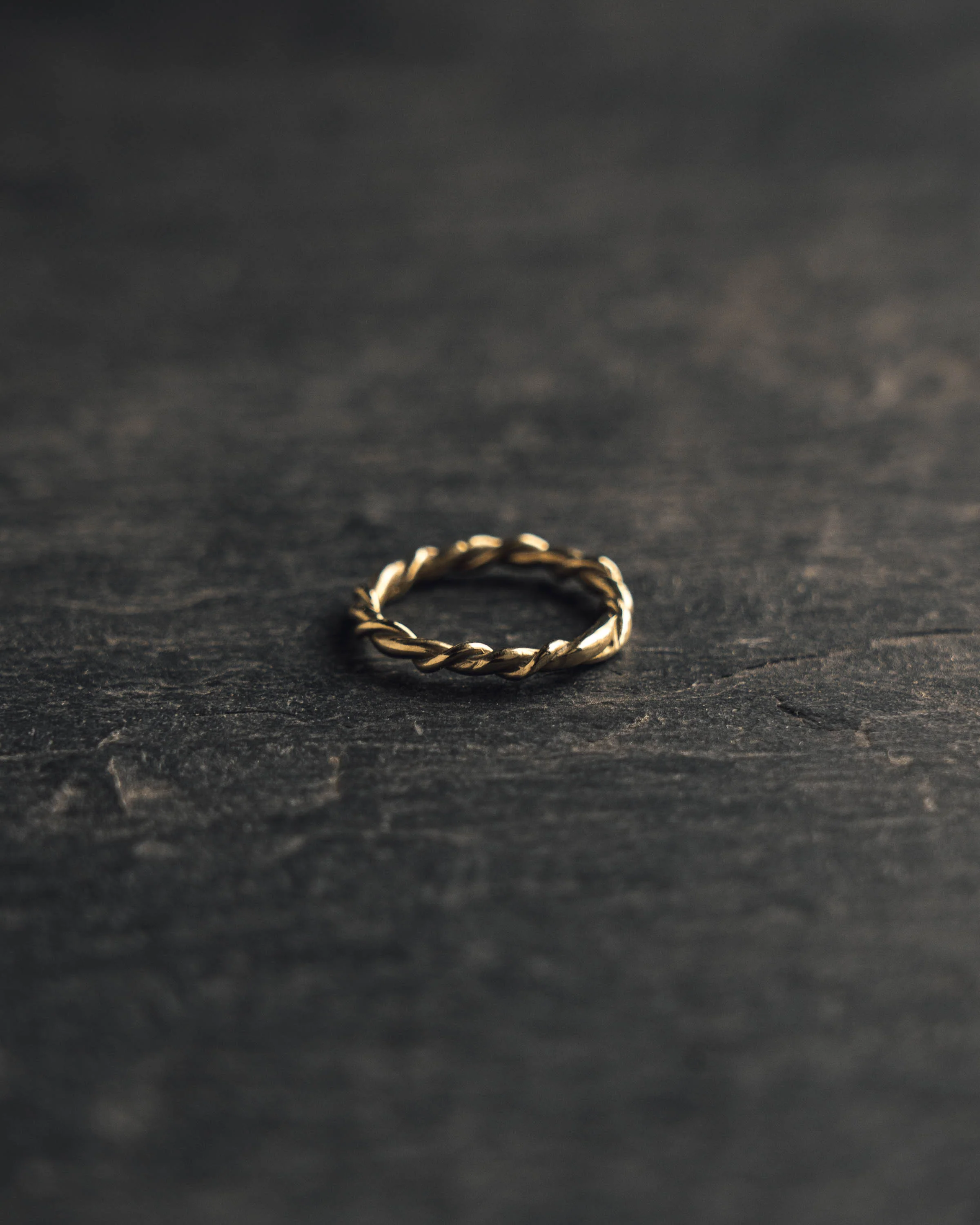 Another Feather Thin Rope Ring, Bronze - Image 3