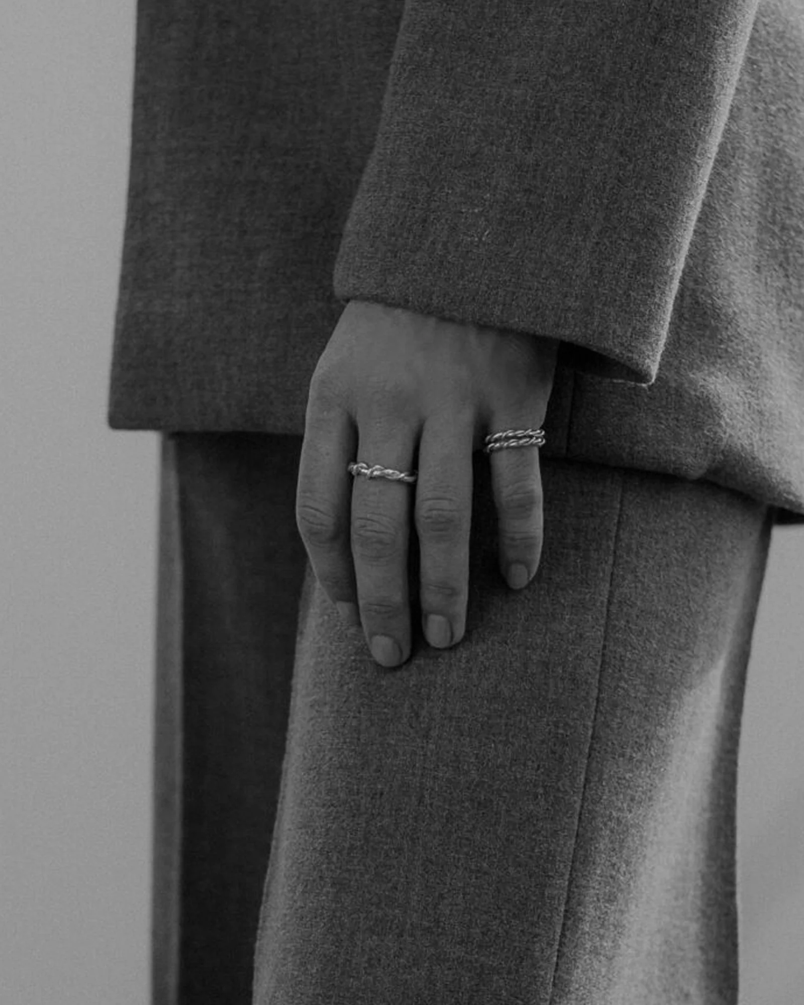 Another Feather Thin Rope Ring, Bronze - Image 4