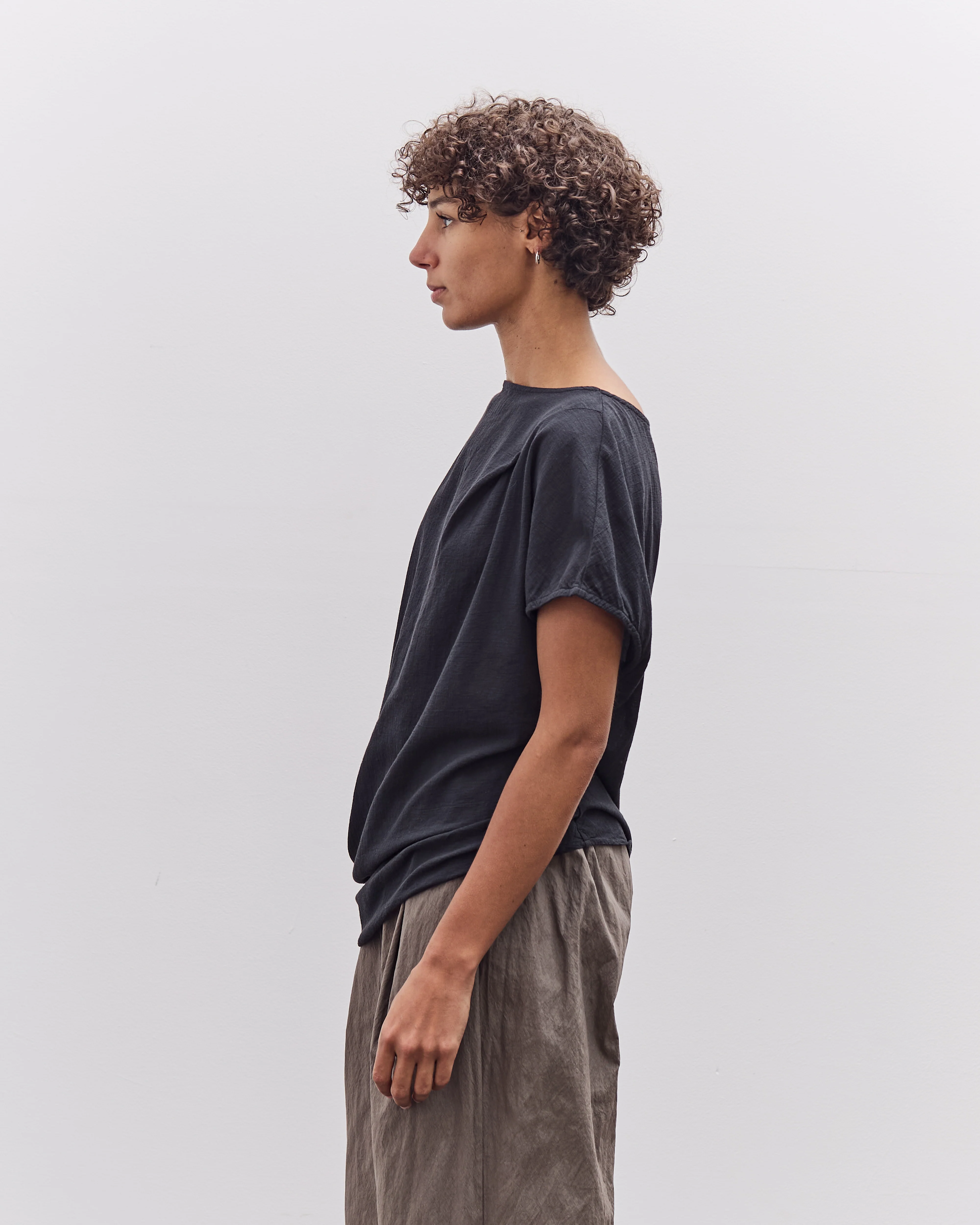 Black Crane Asymmetric Top, Sumi Black - Image 5
