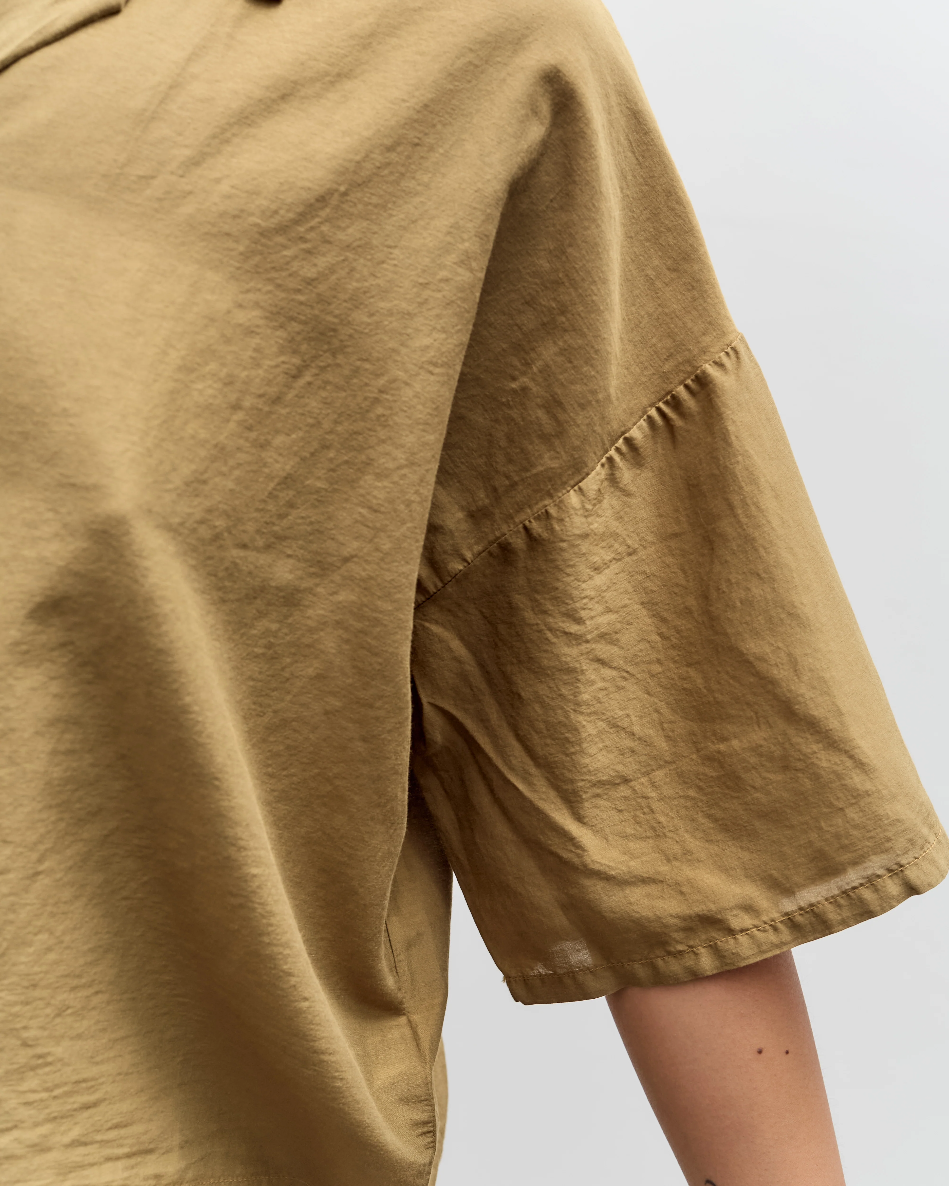 Black Crane Cropped Shirt, Dk. Olive - Image 7