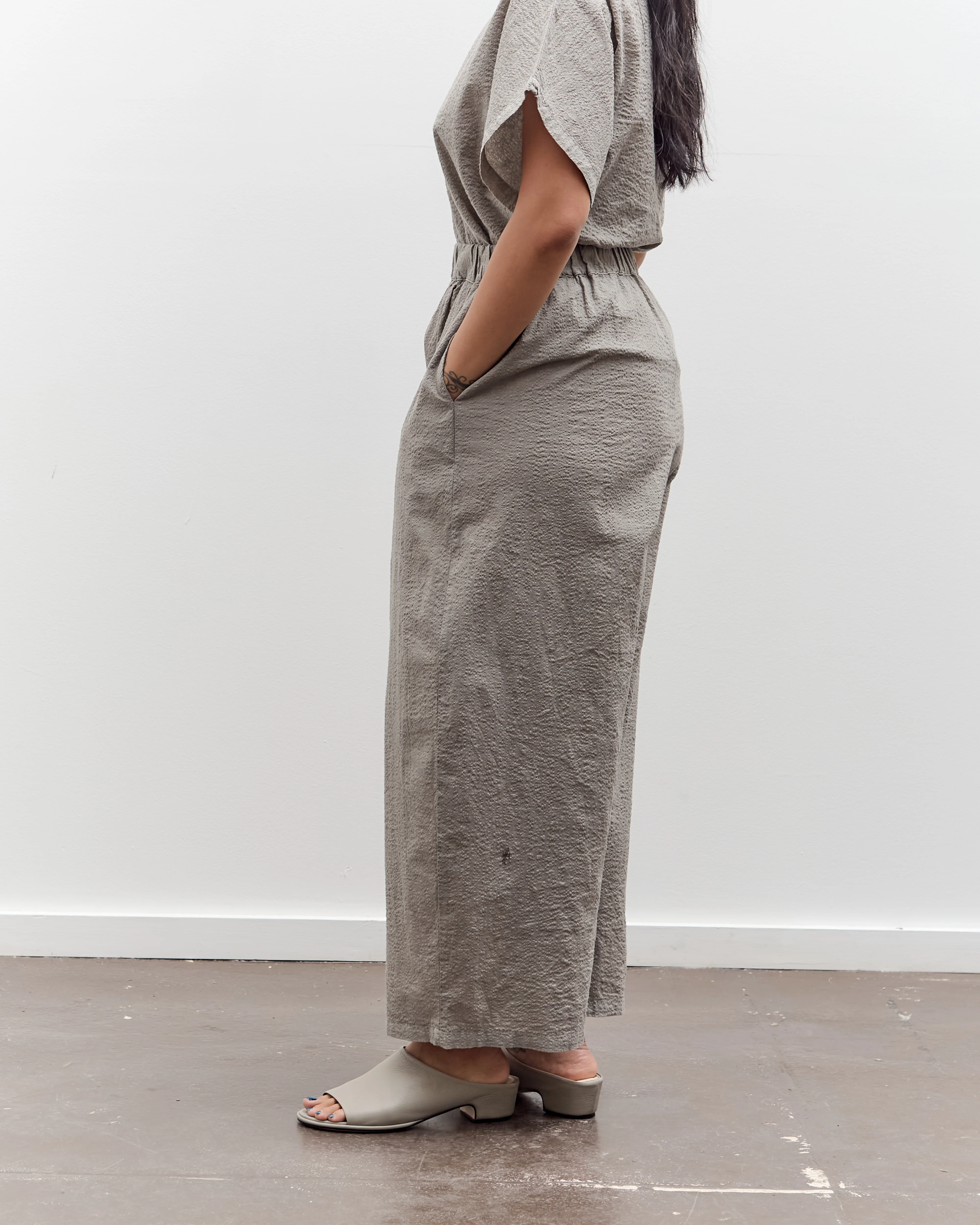 Black Crane Wide Pants, P. Grey - Image 4