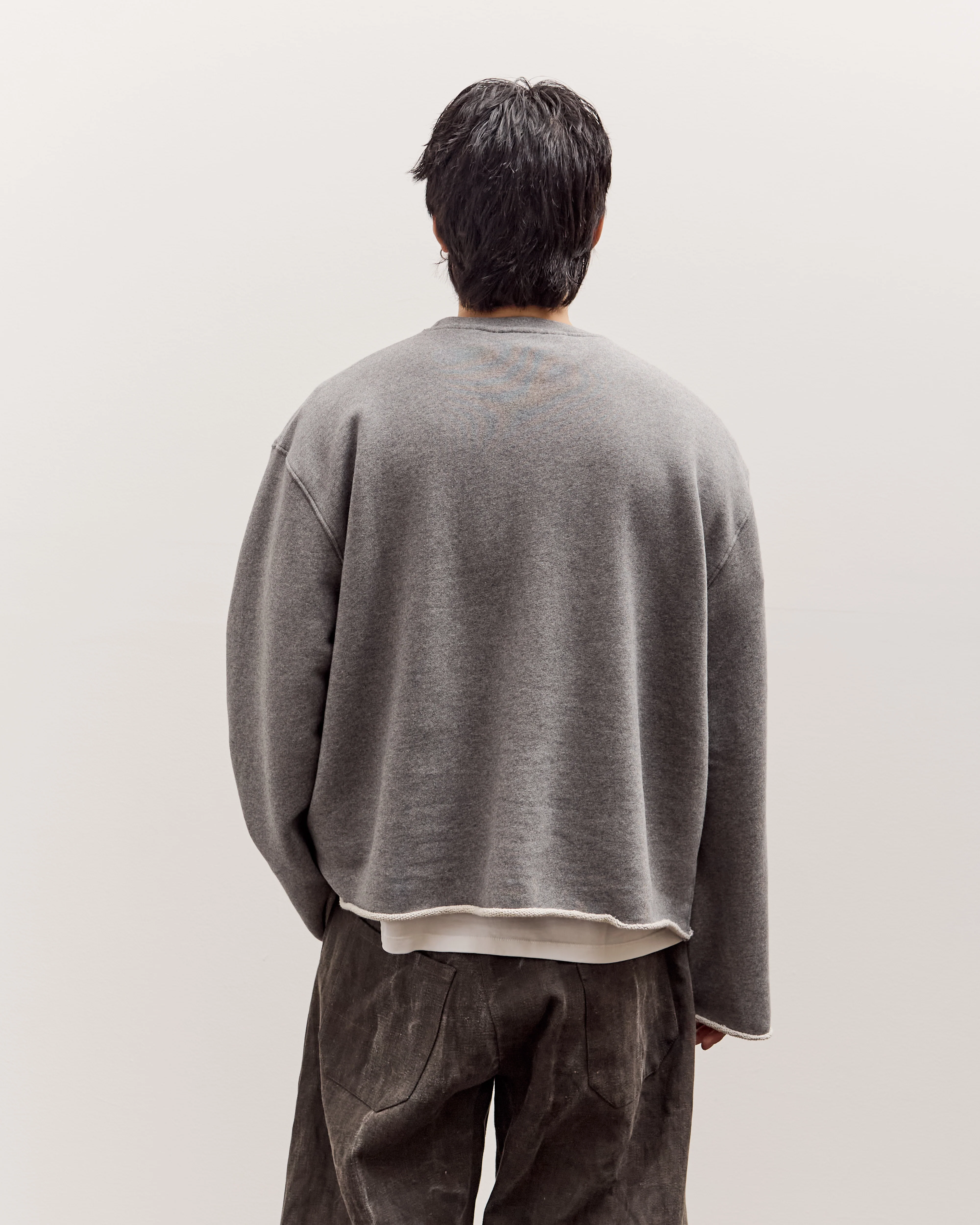 Brain Dead Boxy French Terry Sweatshirt Unisex, Heather Grey - Image 5