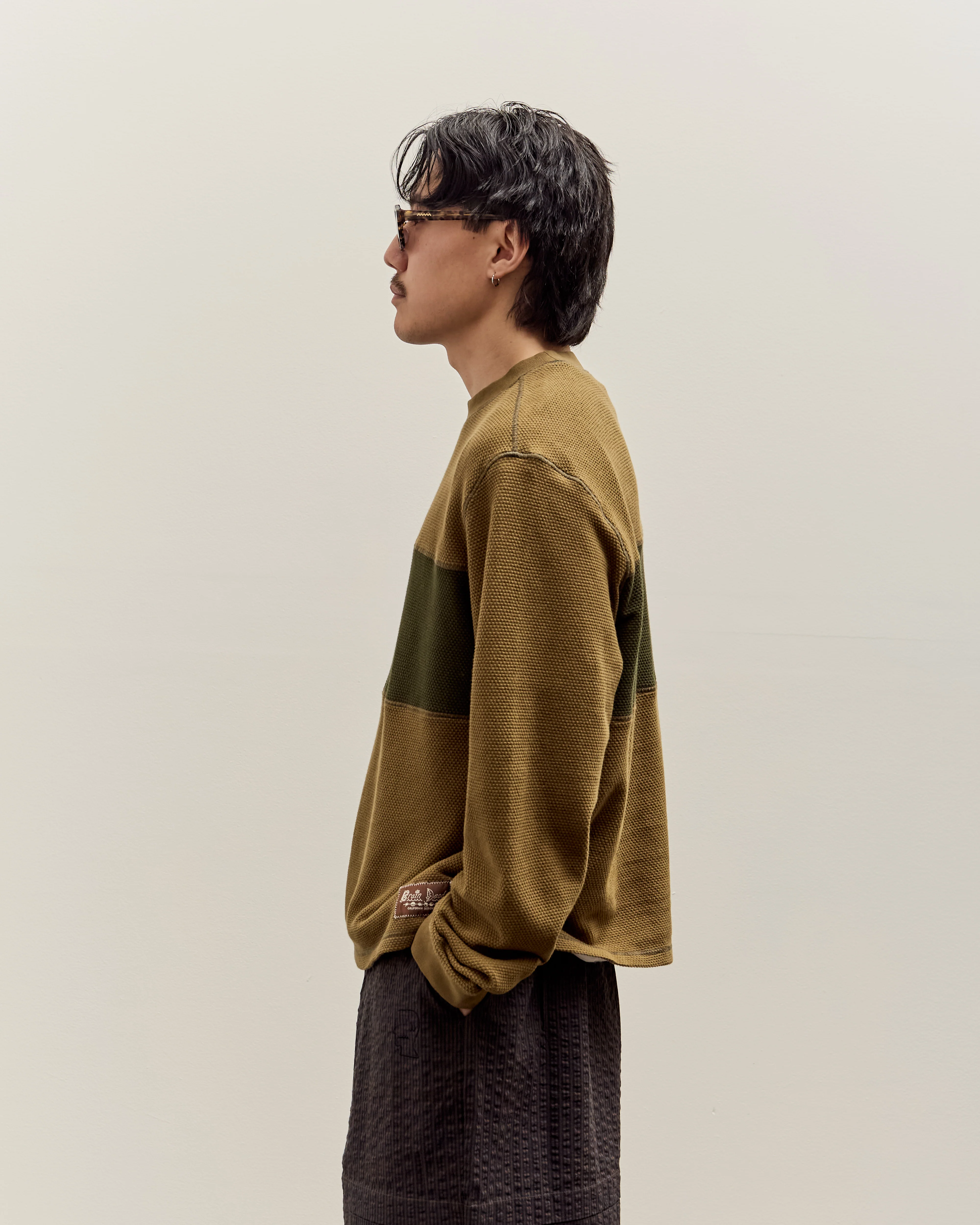 Brain Dead Thermal Long Sleeve, Olive - Image 5