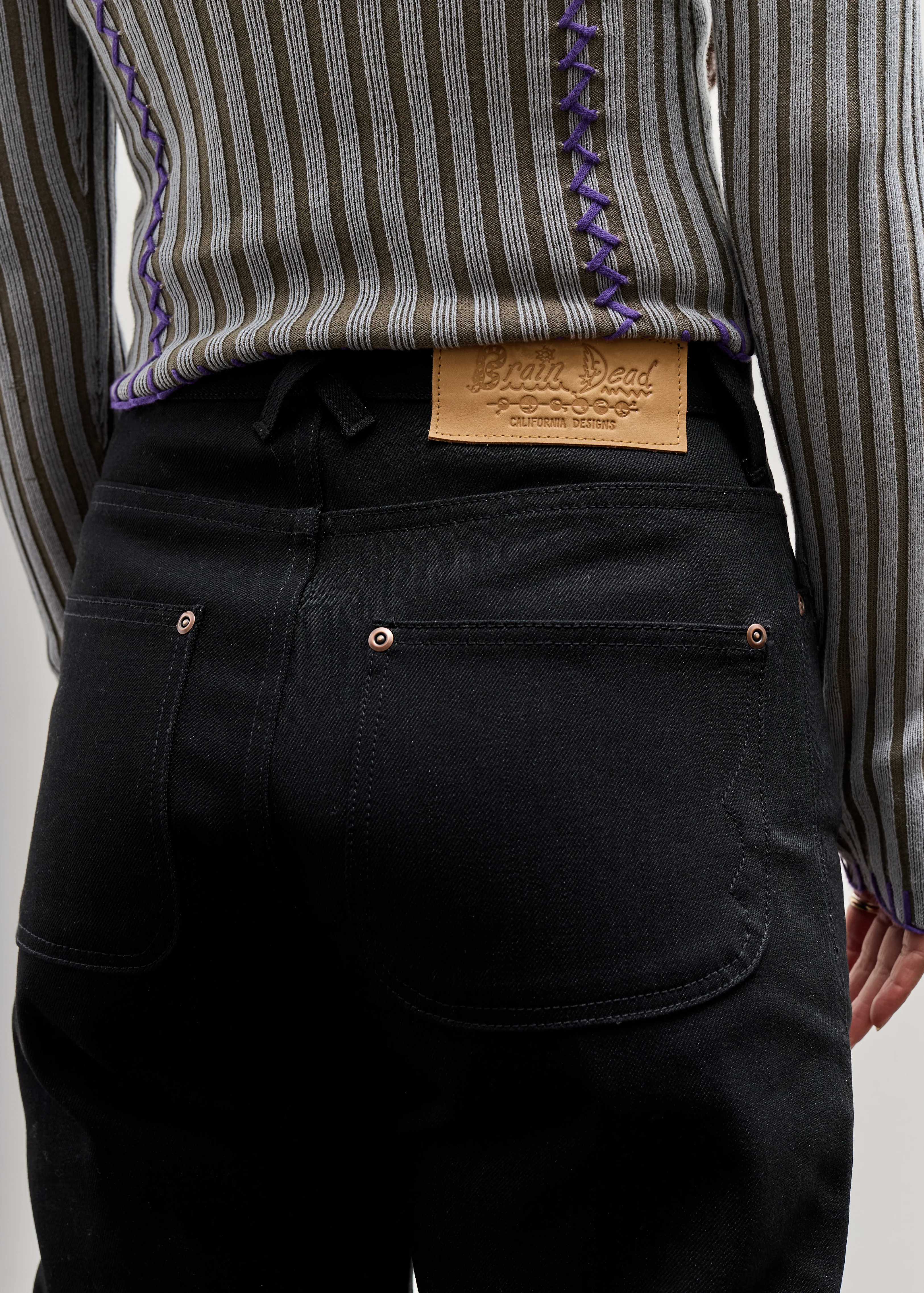 Brain Dead Type 01: 13.2oz Selvedge Denim, Solid Black - Image 6