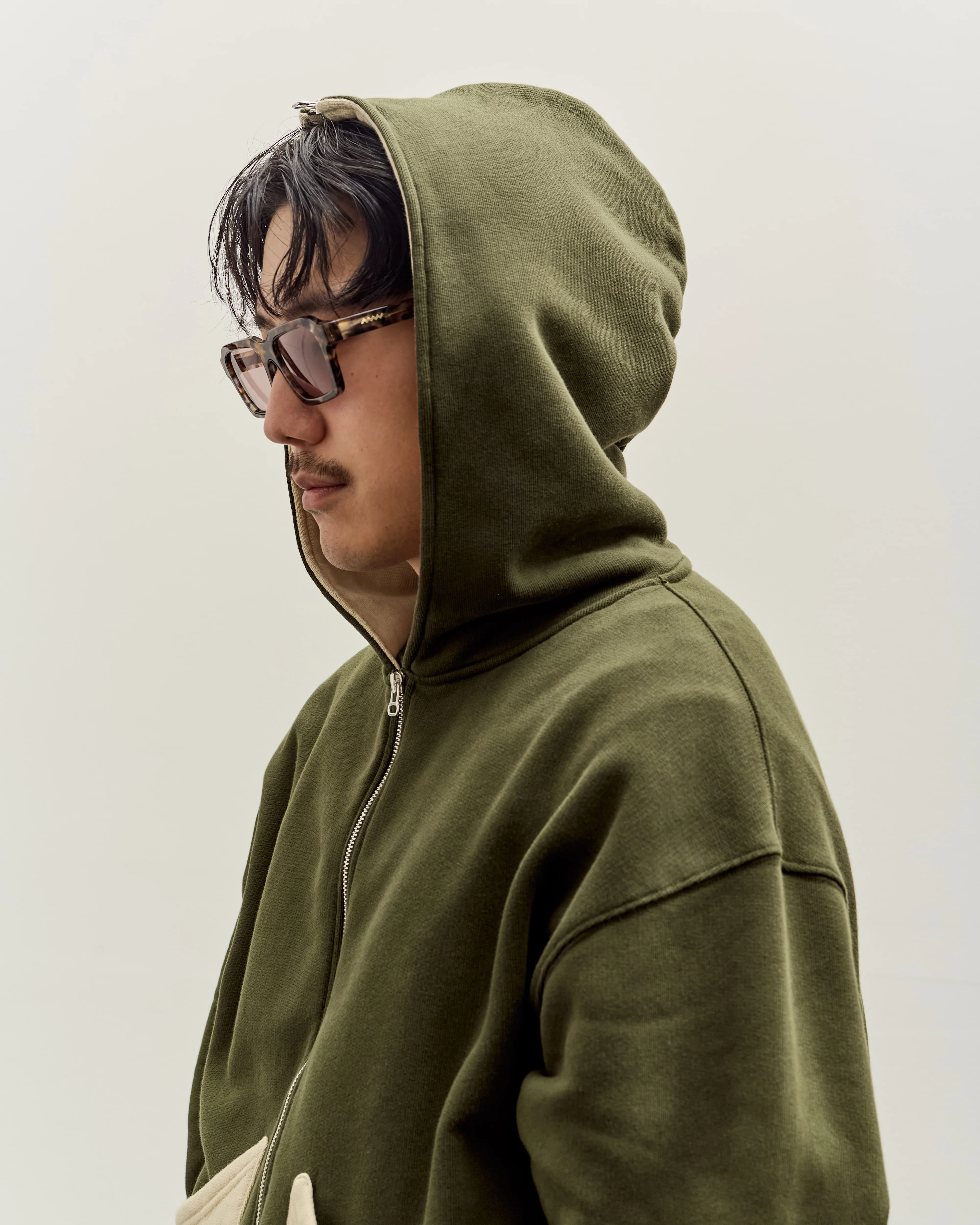 Brain Dead Zip Hoodie, Green - Image 11