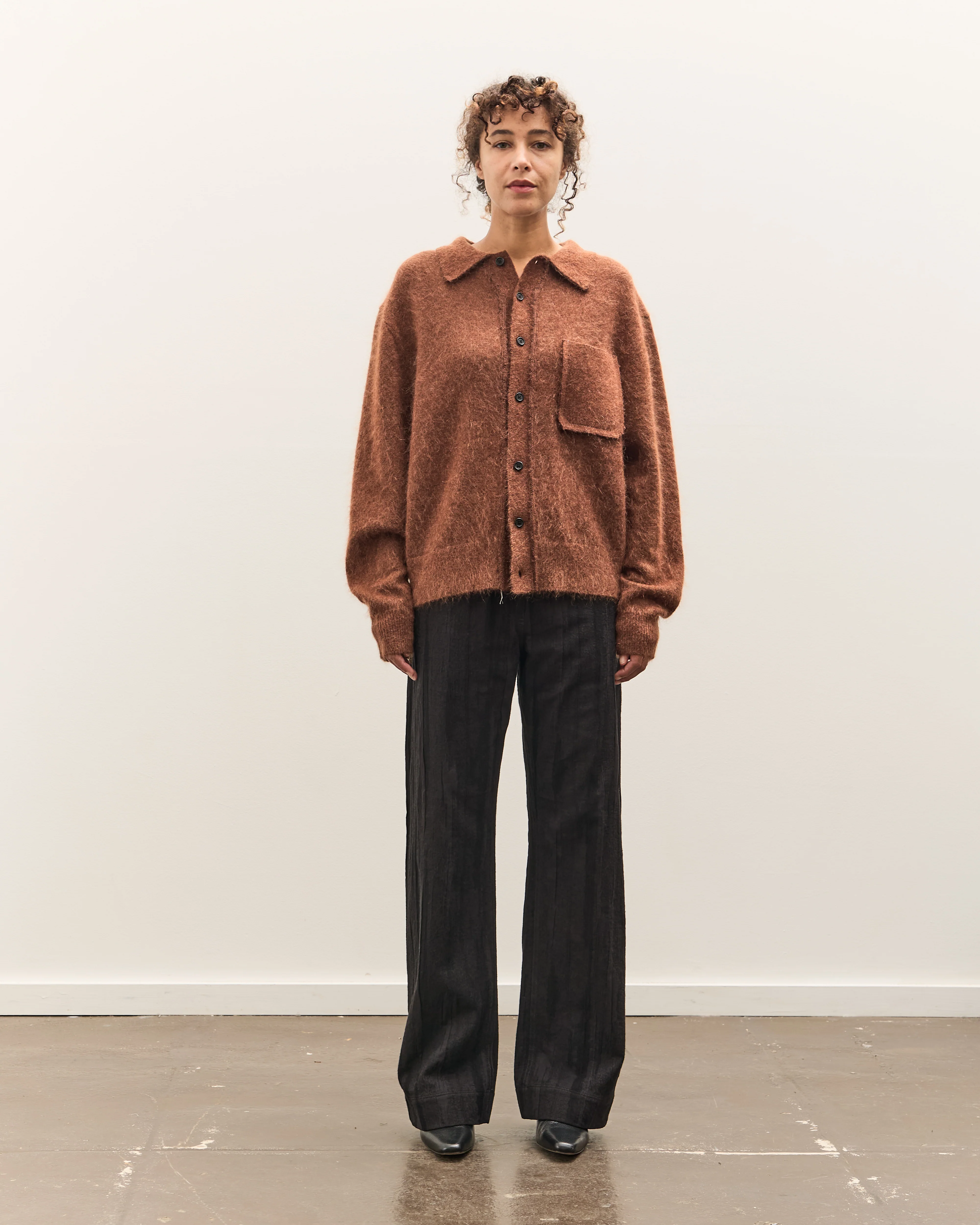 Camiel Fortgens Hairy Cardigan, Brown - Image 3