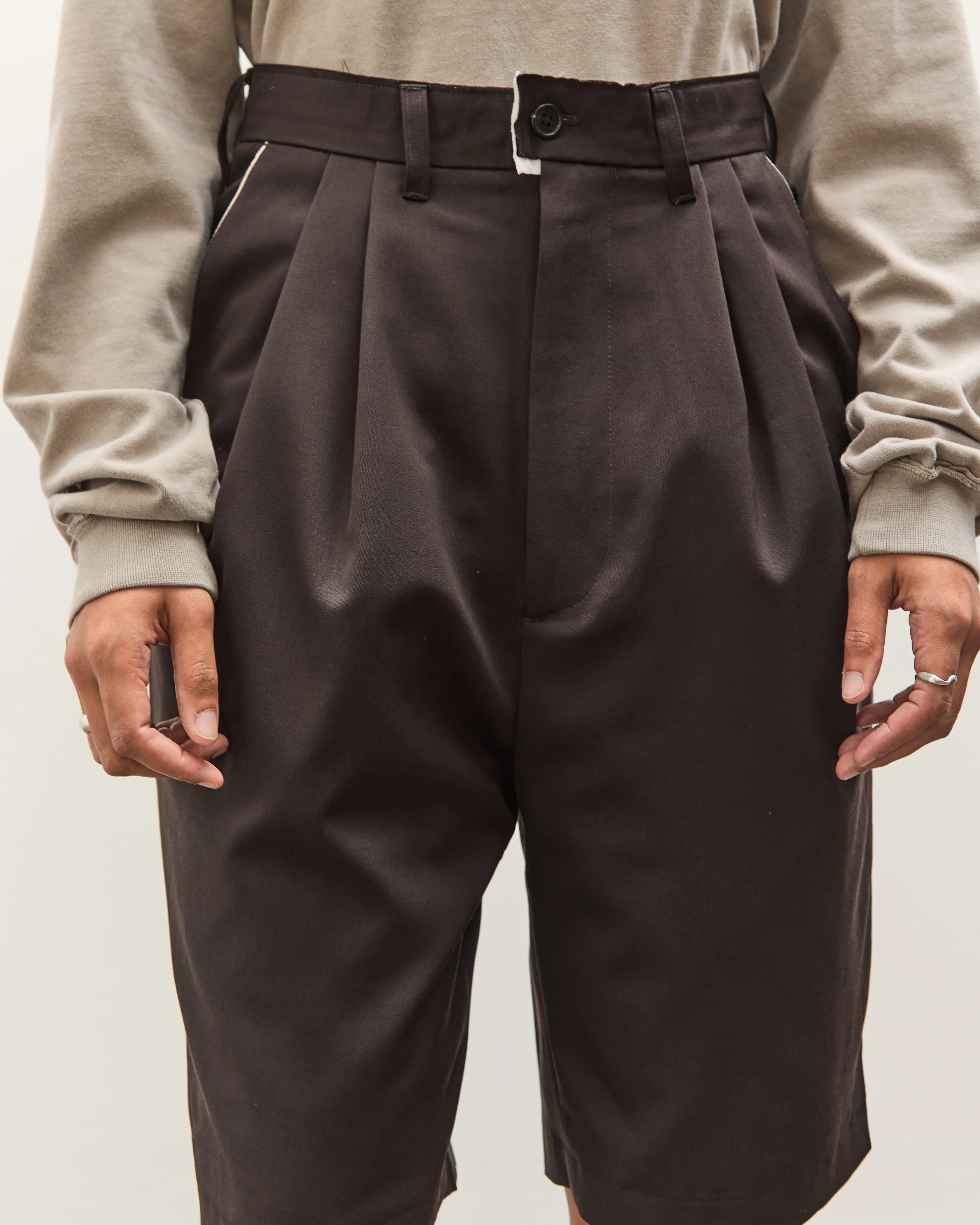 Camiel Fortgens Slim Suit Shorts, Faded Black - Image 7