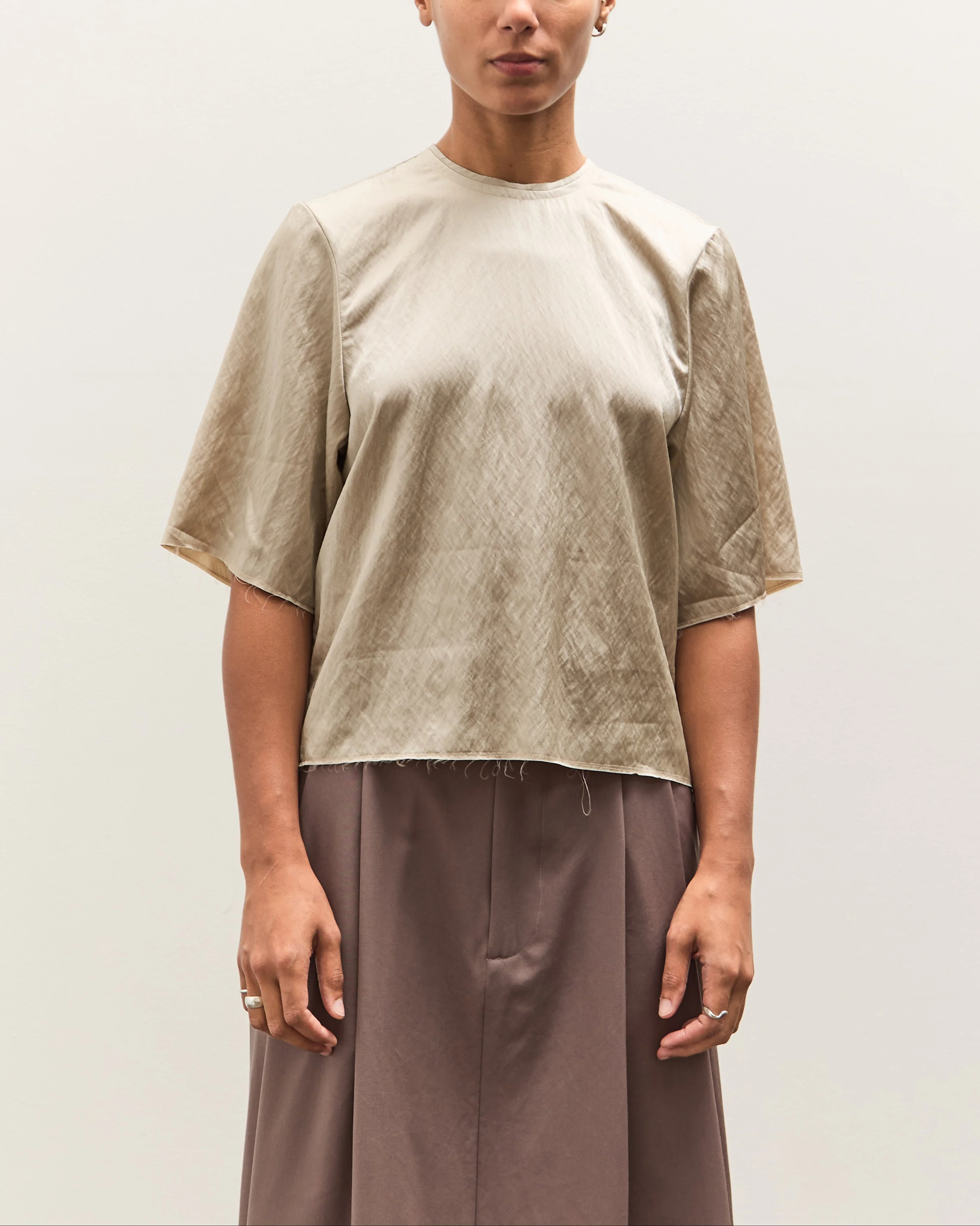 Camiel Fortgens Tailored Tee Top, Champagne
