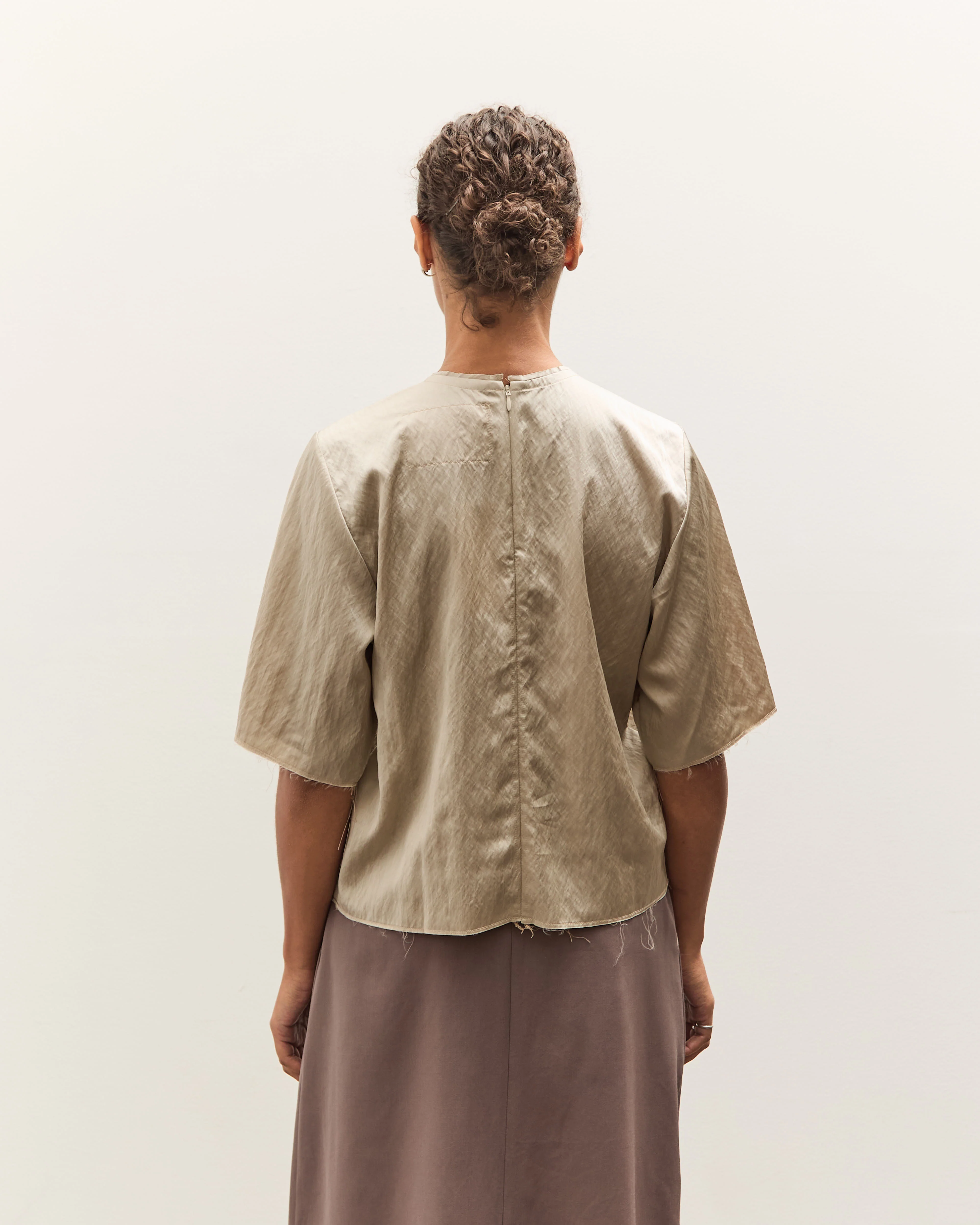 Camiel Fortgens Tailored Tee Top, Champagne - Image 6