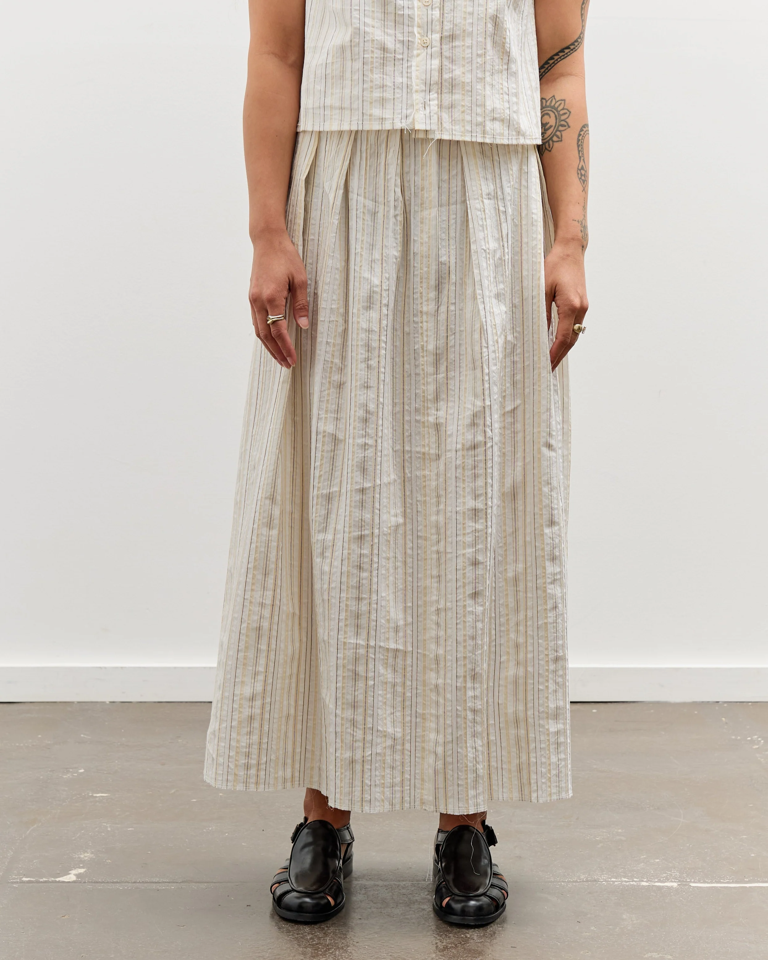 Camiel Fortgens Topless Dress, Off White Stripe
