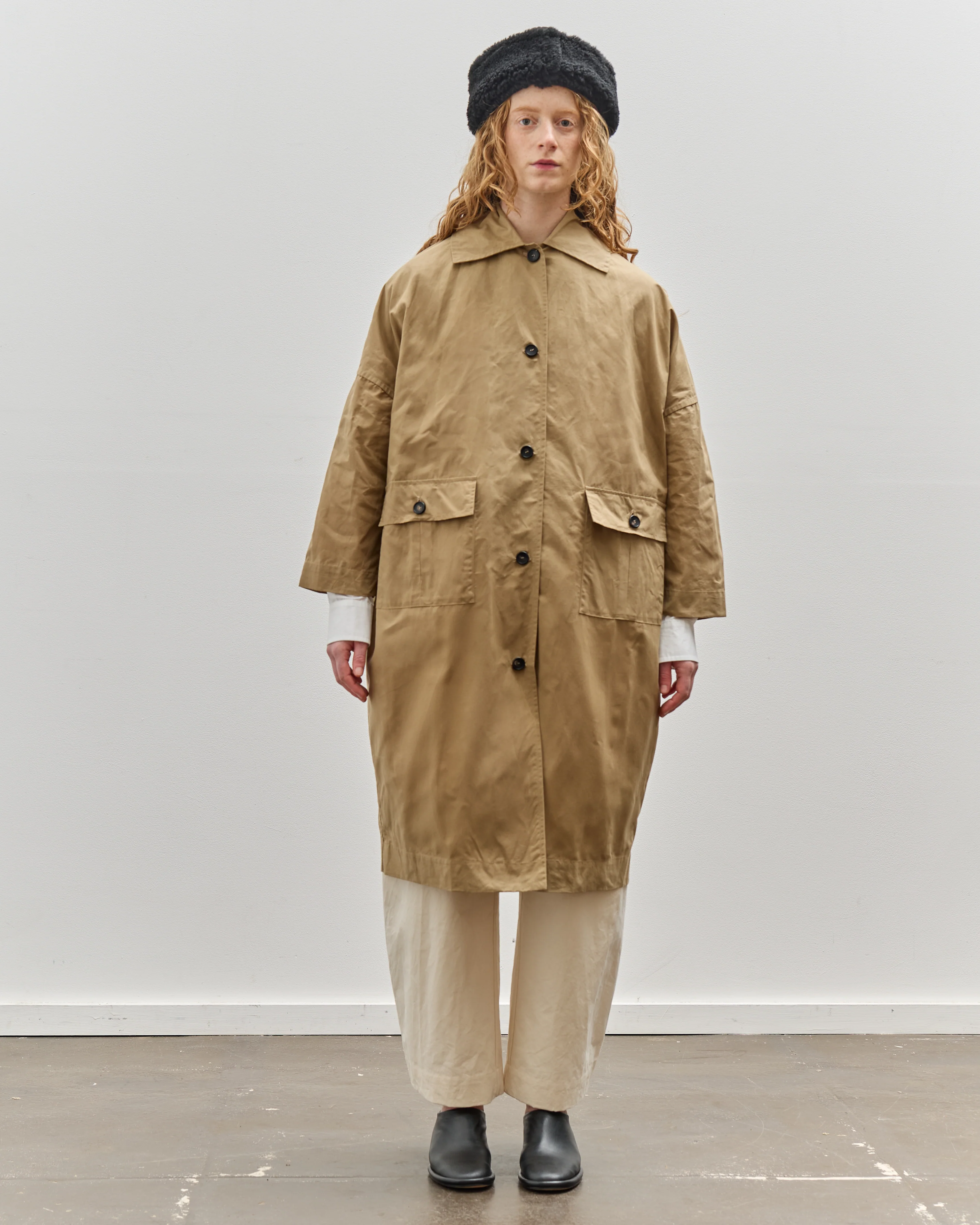 Cawley British Dry Oilskin Frankie Mac, Golden Khaki - Image 7