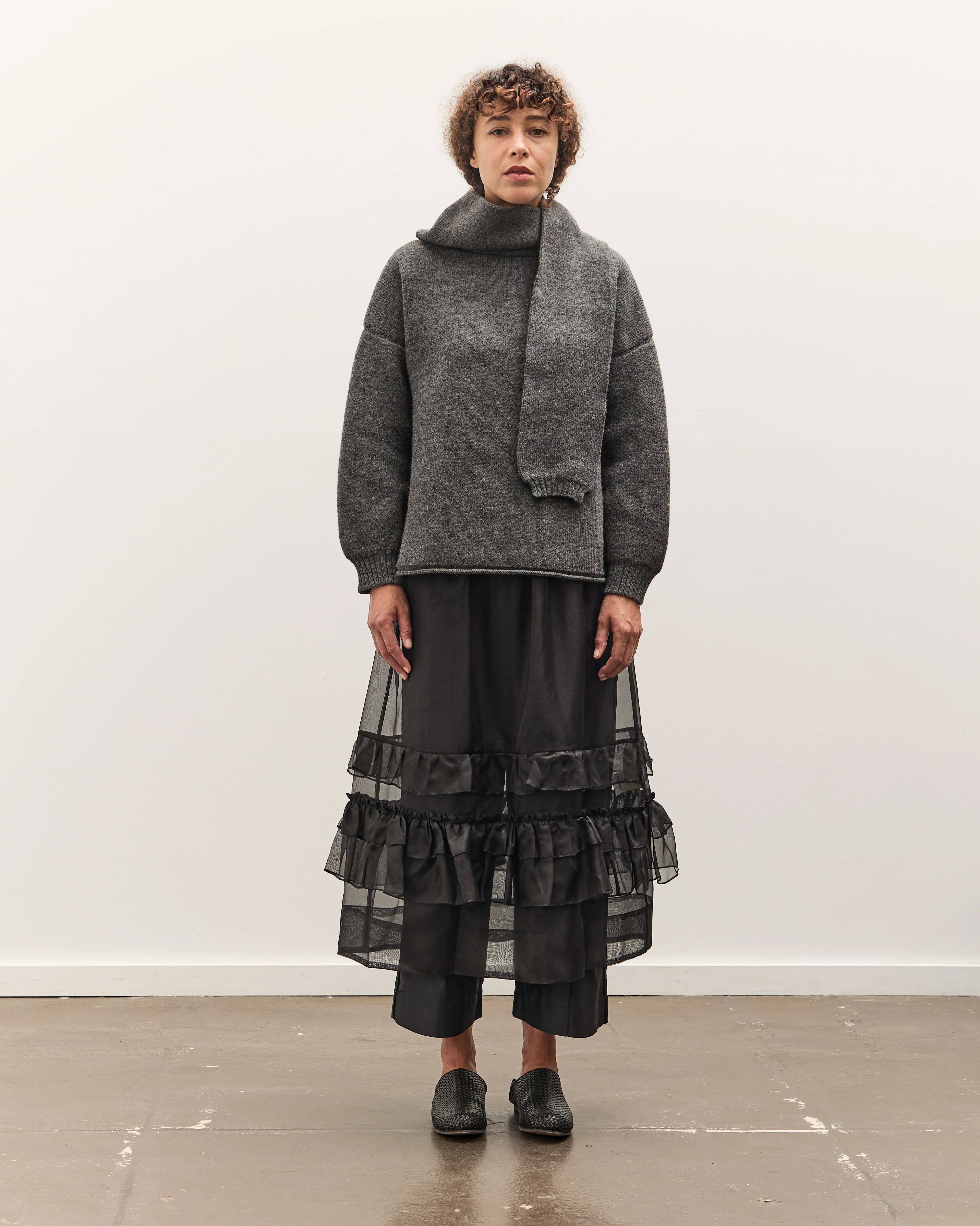 Cawley Wrap Neck Pullover Sweater, Slate - Image 3