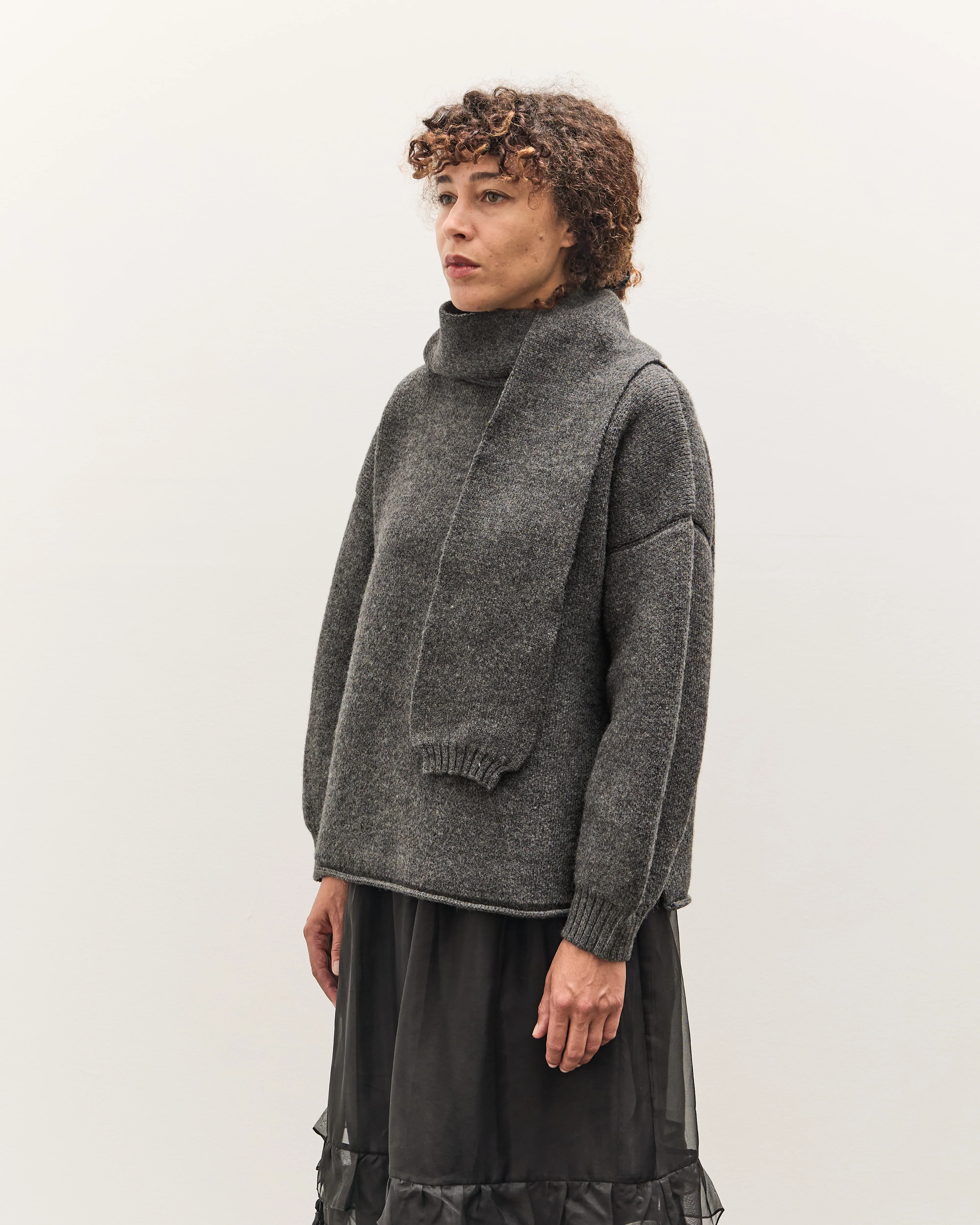 Cawley Wrap Neck Pullover Sweater, Slate - Image 5