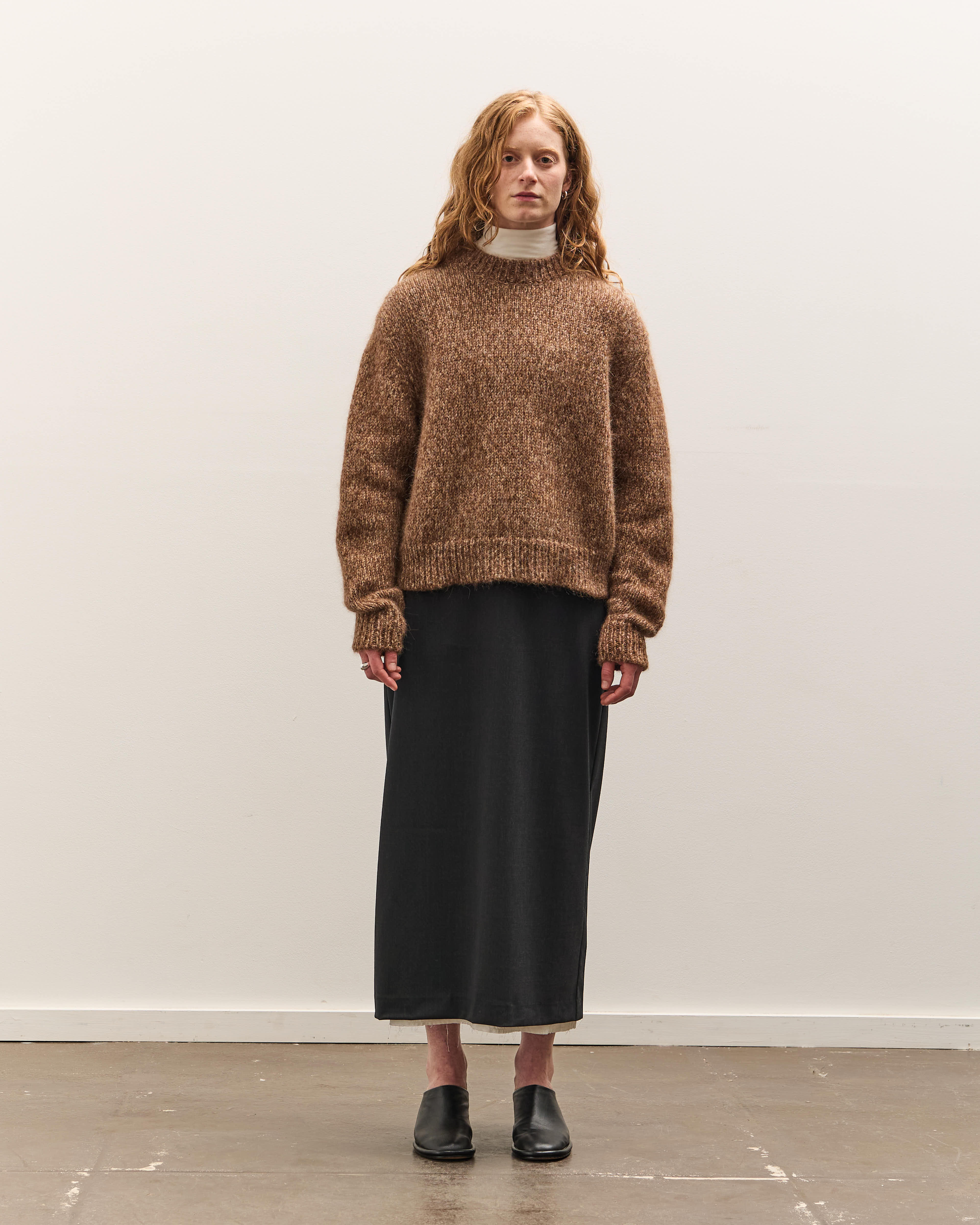 Cordera Chunky Sweater, Brown Melange - Image 3