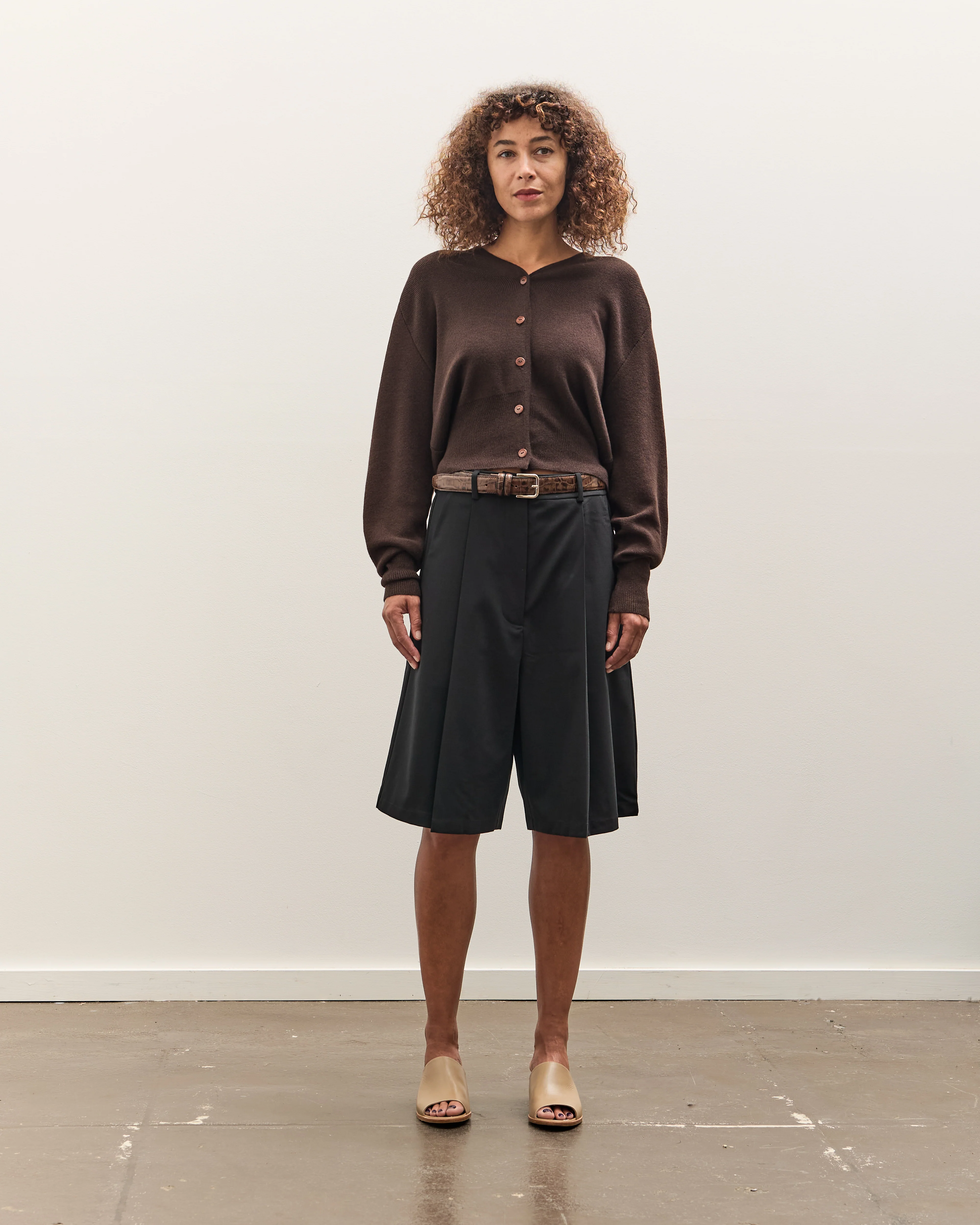 Cordera Merino & Cashmere Cardigan, Brown - Image 3