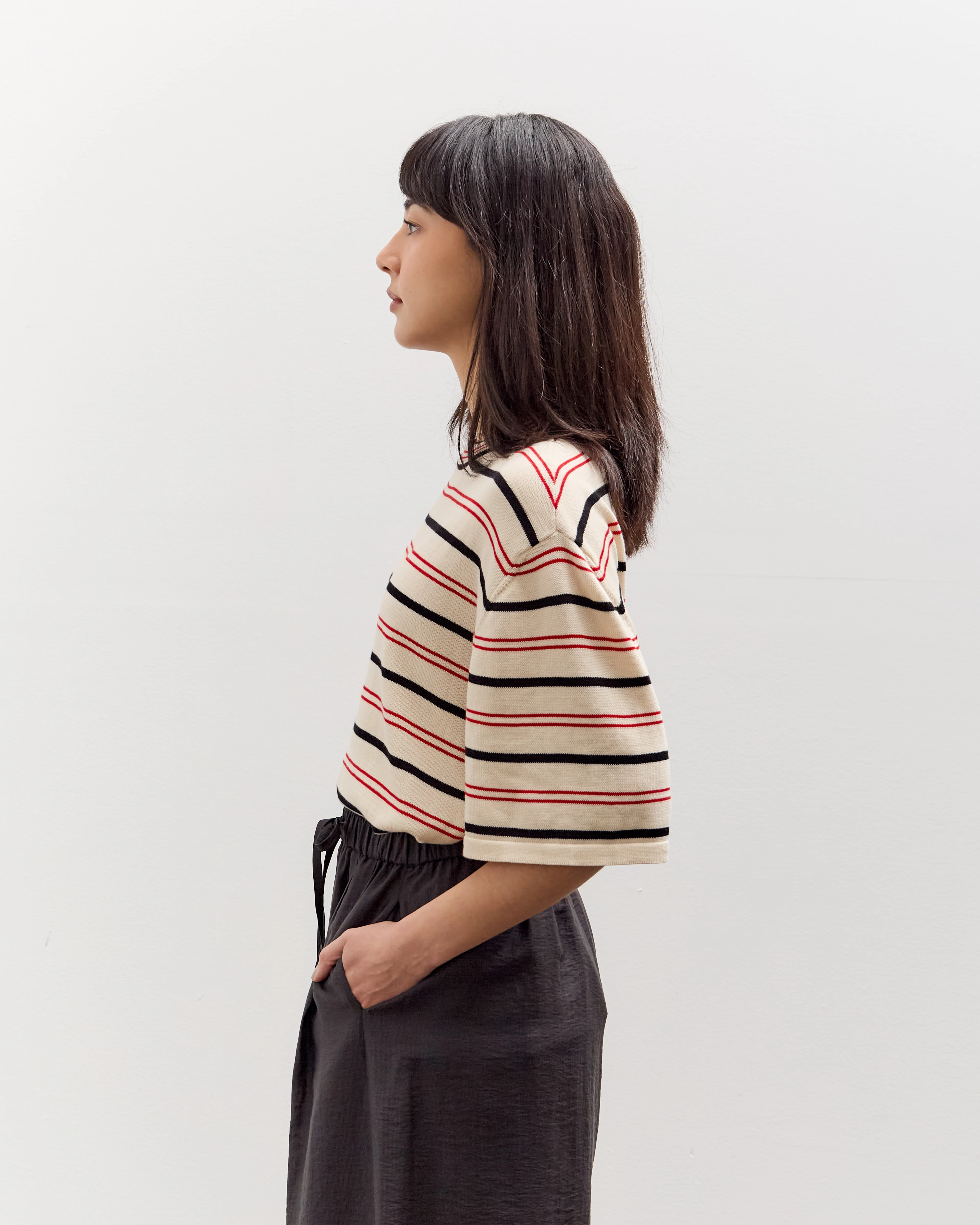 Cordera Organic Cotton Striped T-Shirt, Sierra - Image 4