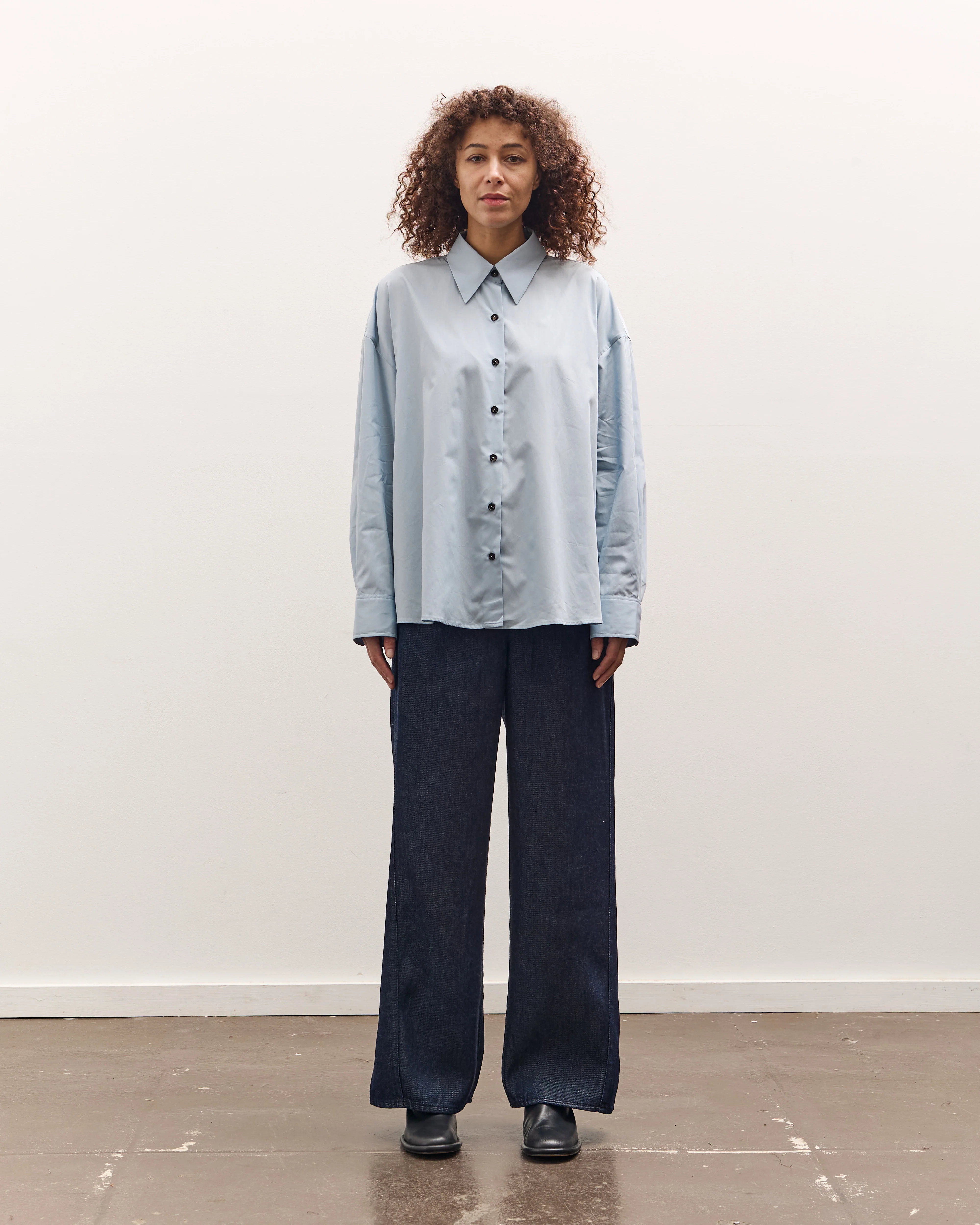 Cordera Oversized Shirt, Baby Blue - Image 3