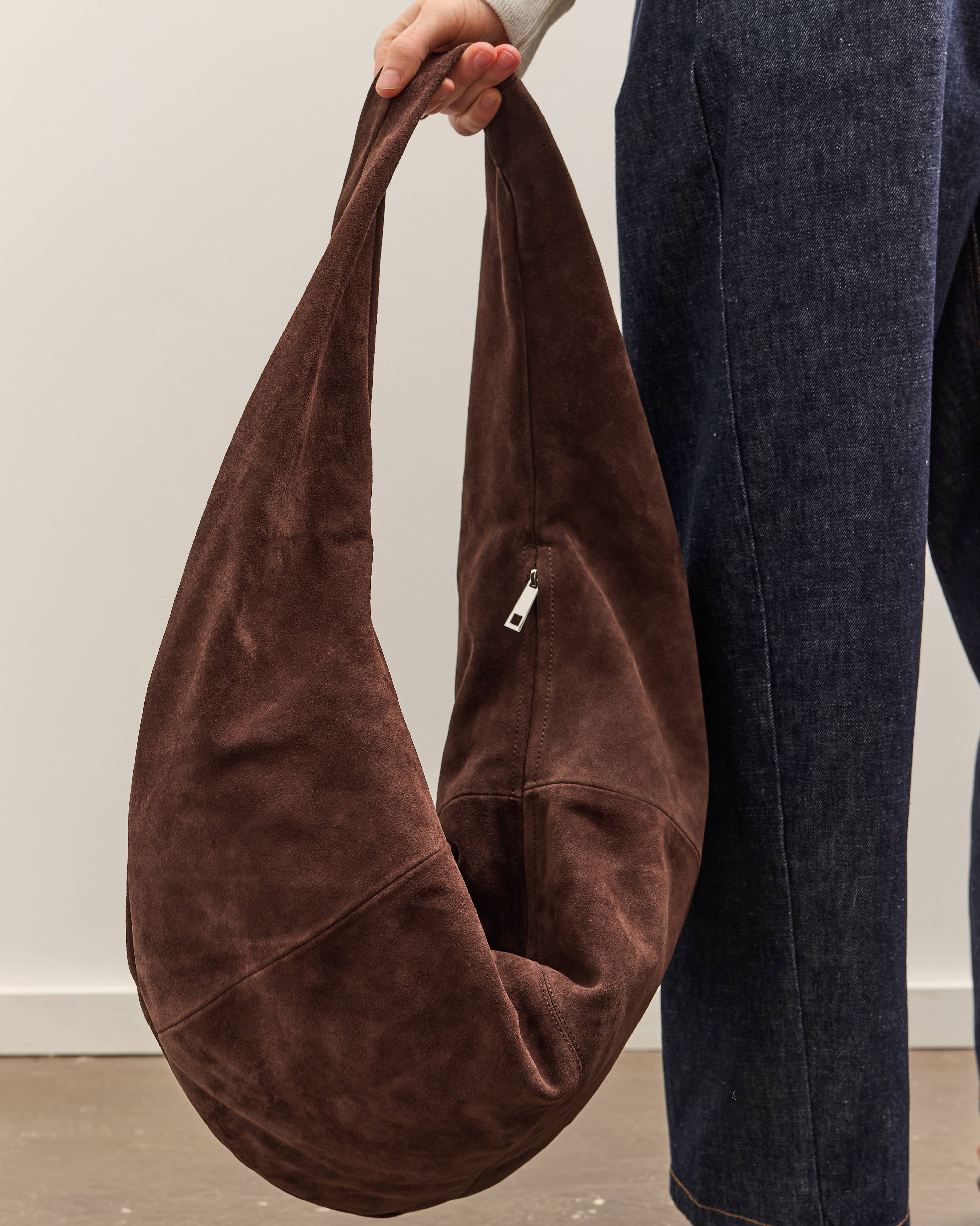 Cordera Suede Crossbody XL Bag , Brown - Image 7