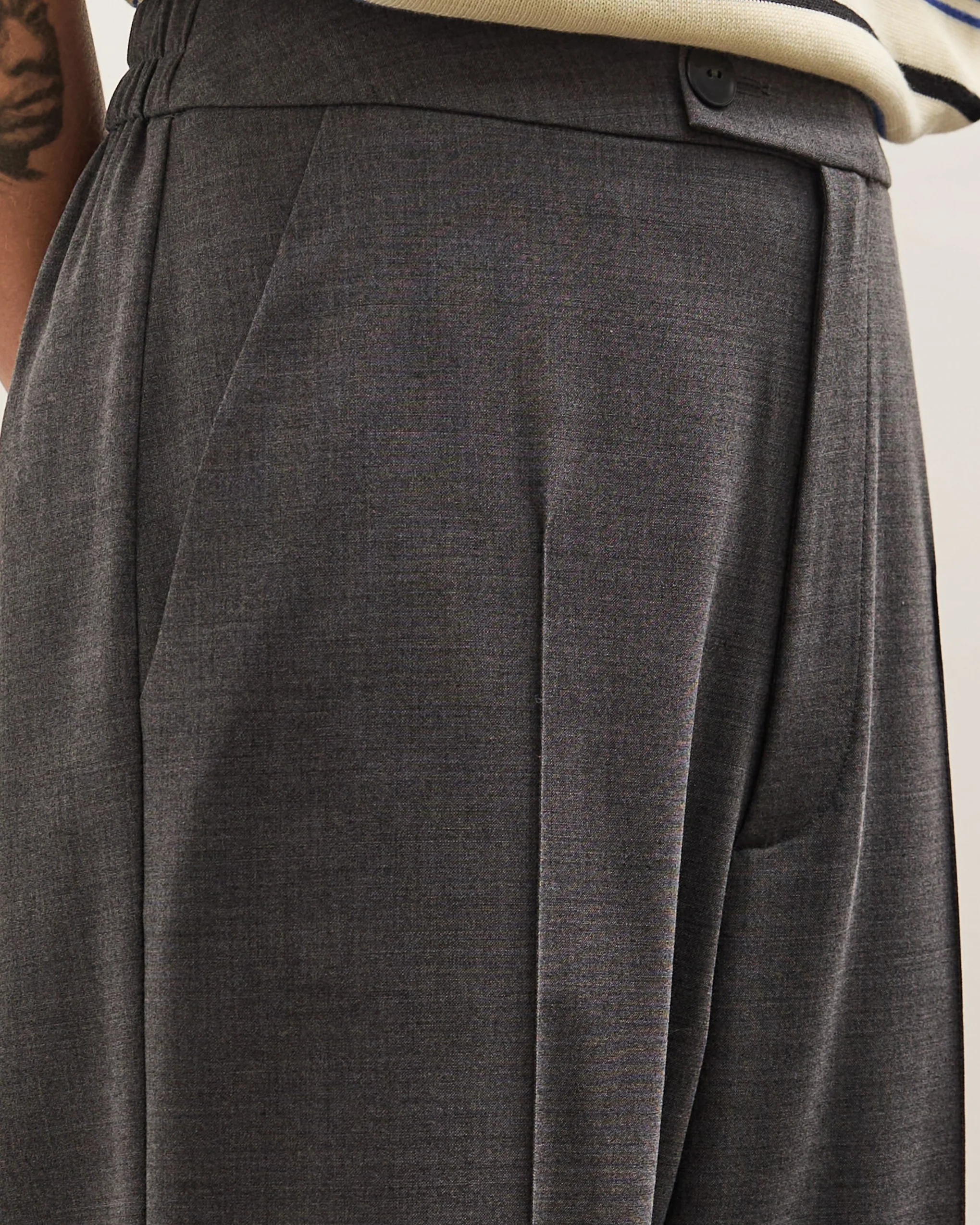 Cordera Tailoring Seam Pants, Grey - Image 8