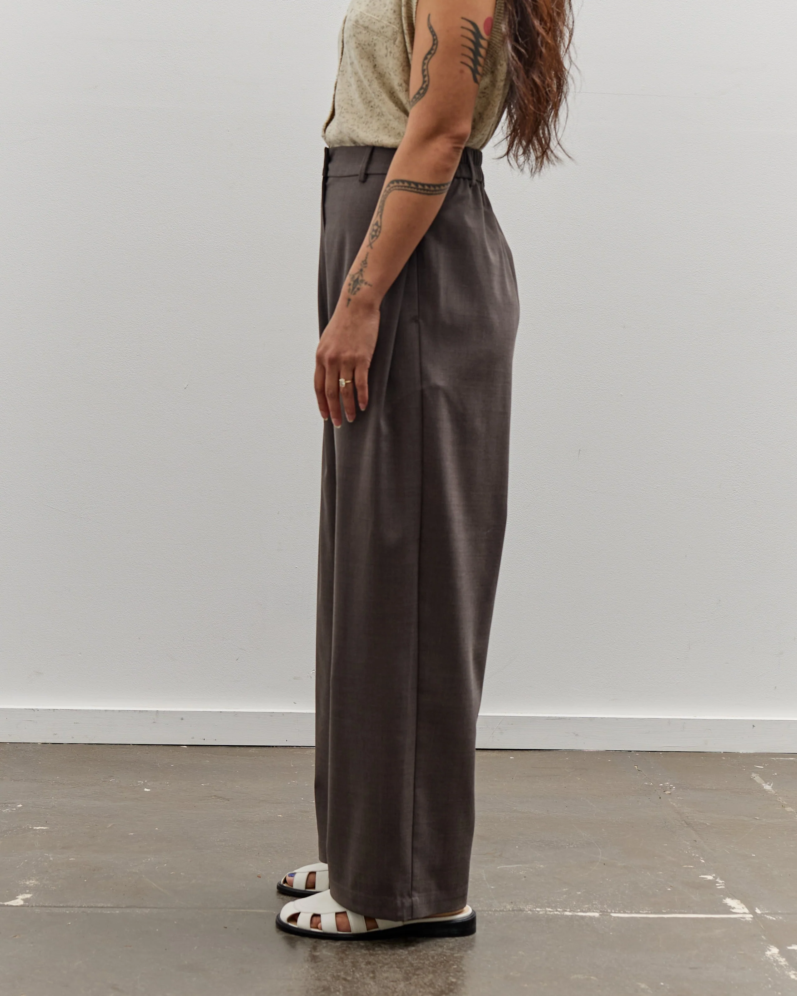 Cordera Wide Leg Pants, Deep Taupe - Image 5
