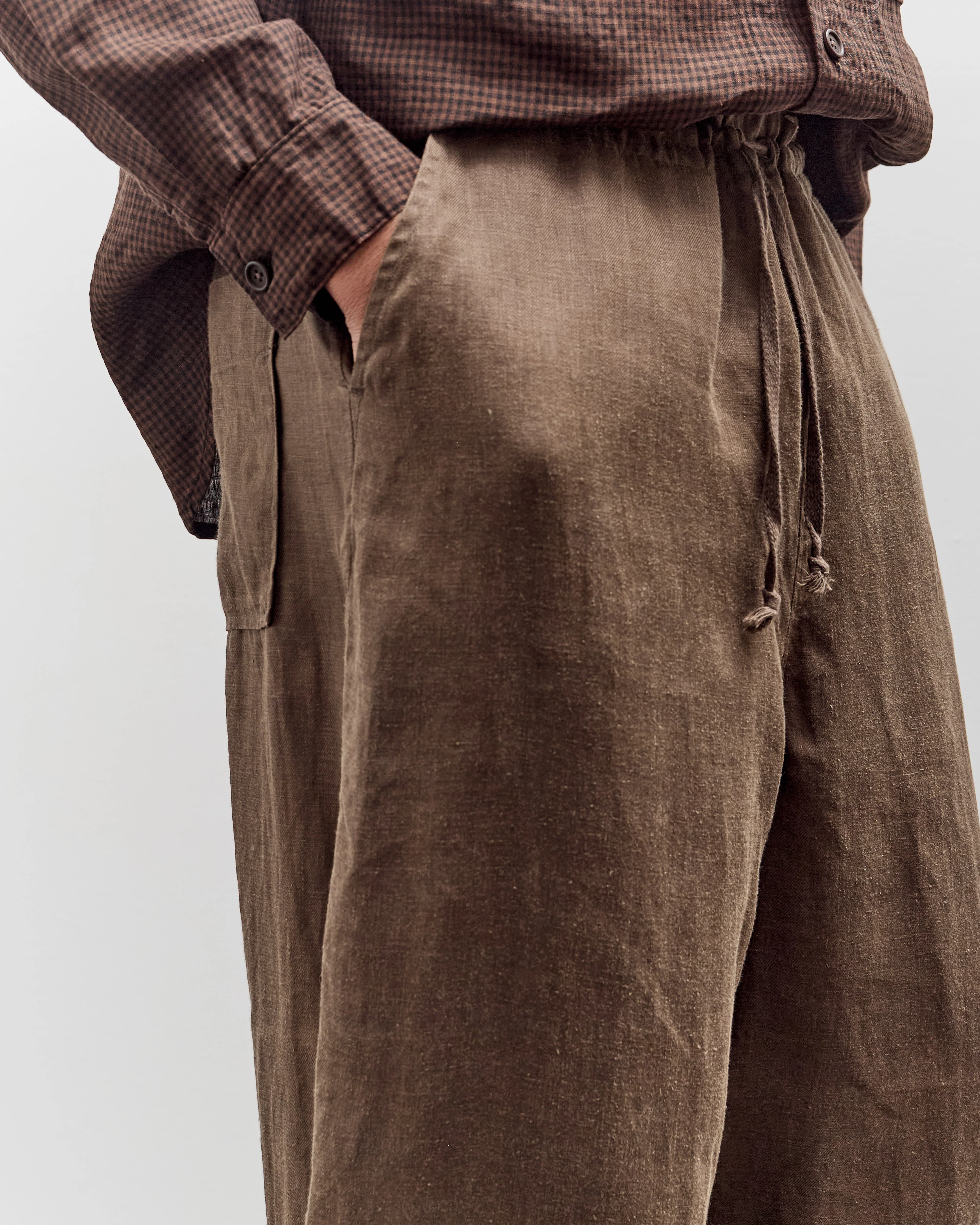 Evan Kinori Drawstring Pant, Sumi Ink Hemp Twill - Image 6