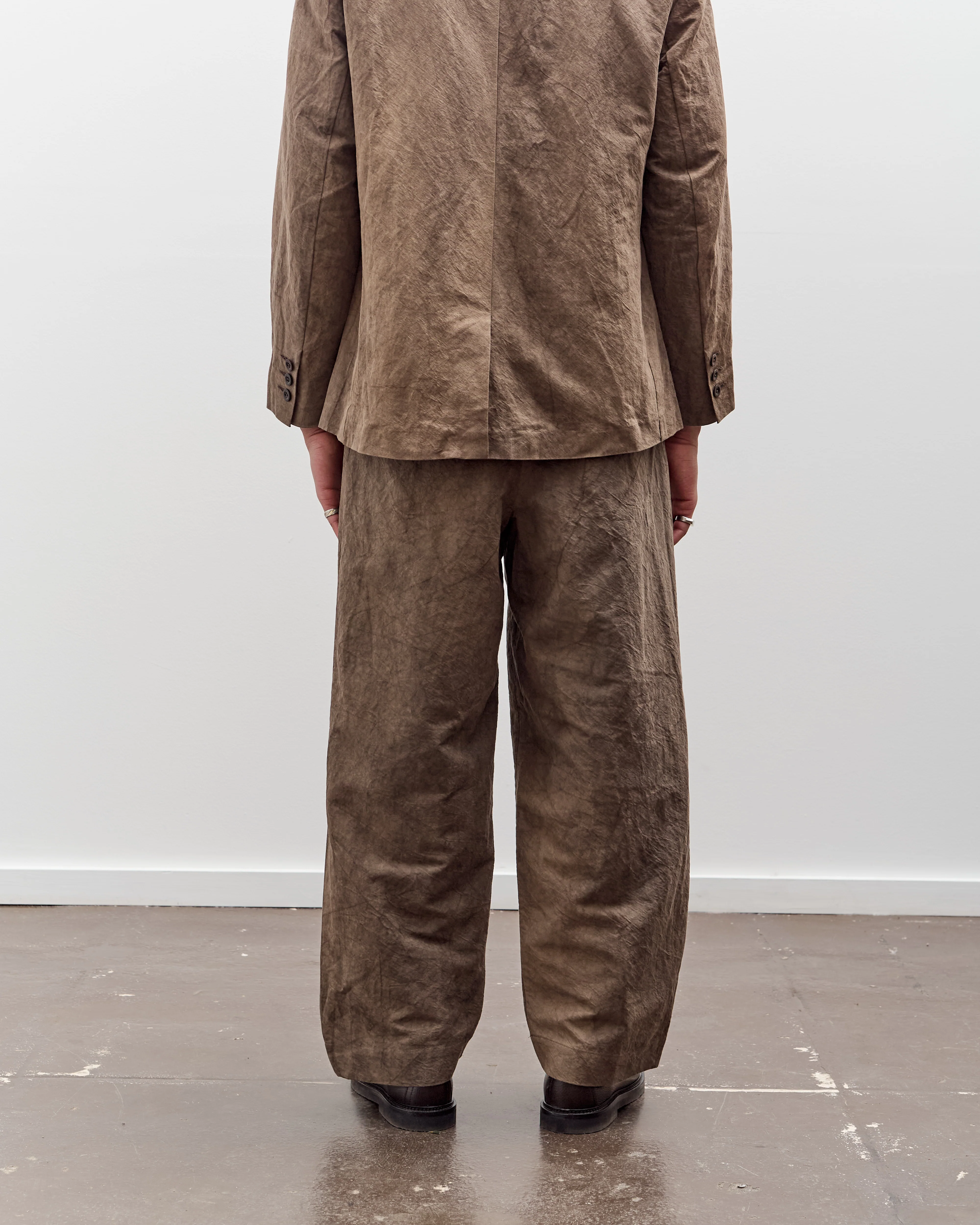 Evan Kinori Flat Front Pant, Natural Dye Cotton/Washi Twill - Image 7