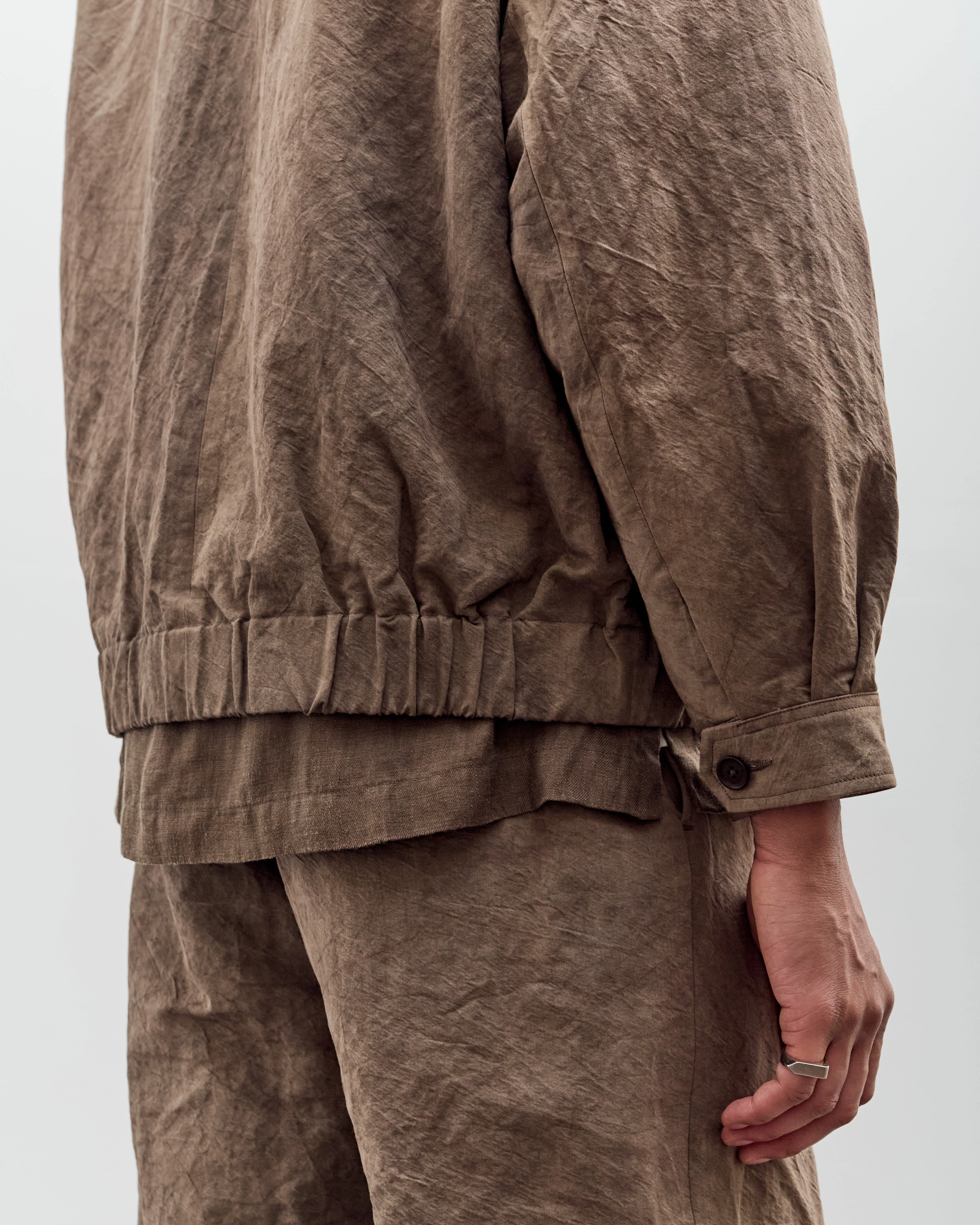 Evan Kinori Zip Jacket Two, Natural Dye Cotton/Washi Twill - Image 8