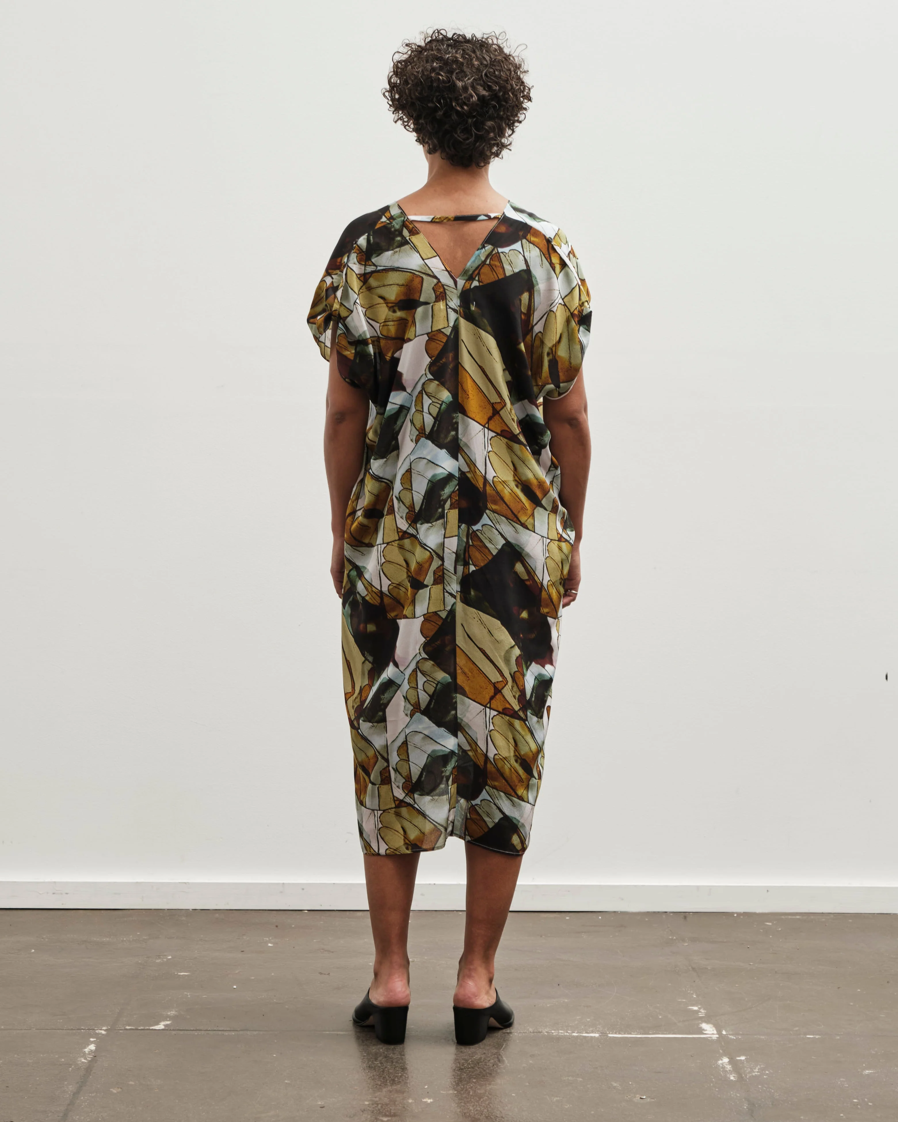 Henrik Vibskov Cut Silk Caftan, Beige Analogue Gloves - Image 8