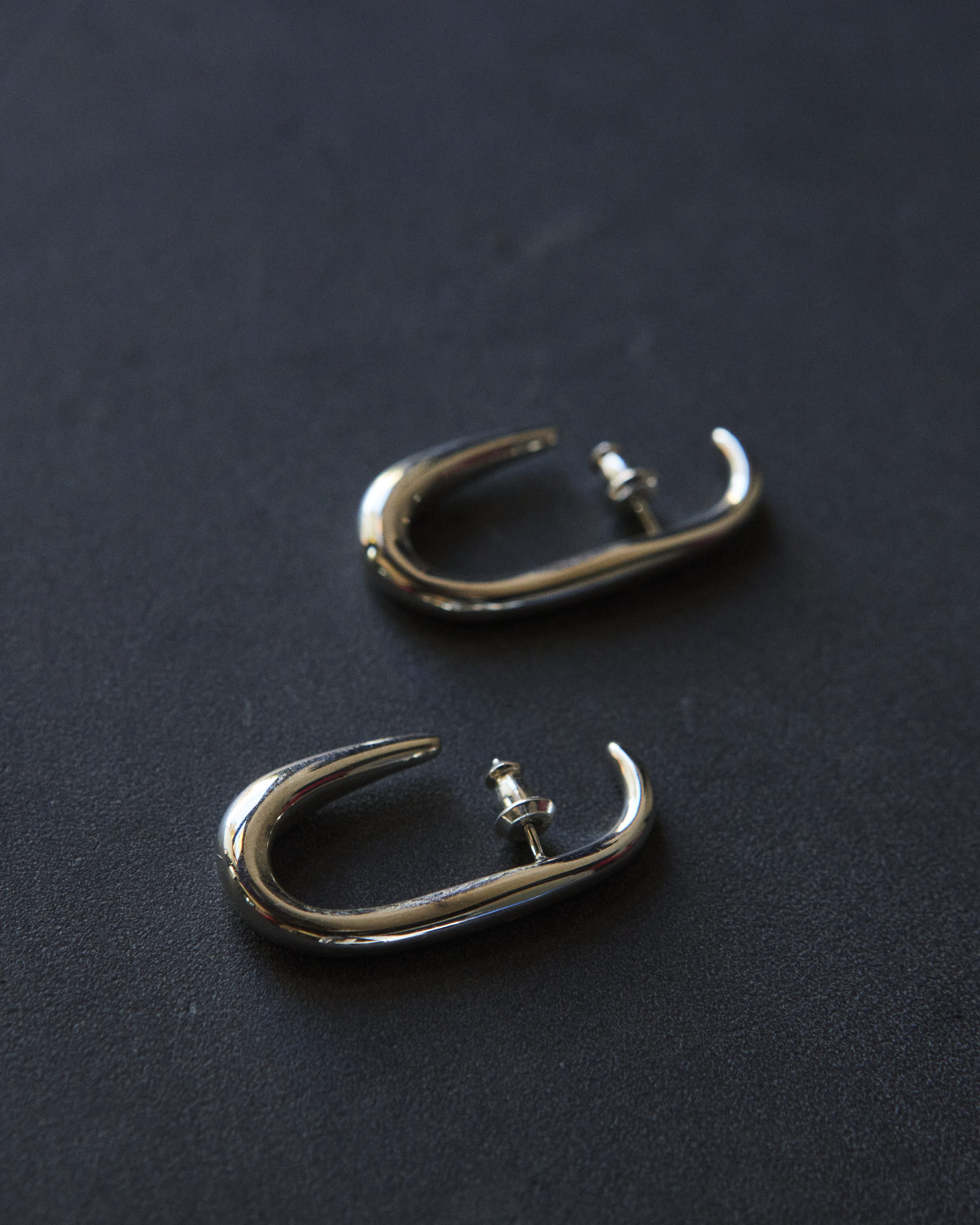 Hernan Herdez Oval Hoop no.2 Earrings, Sterling Silver