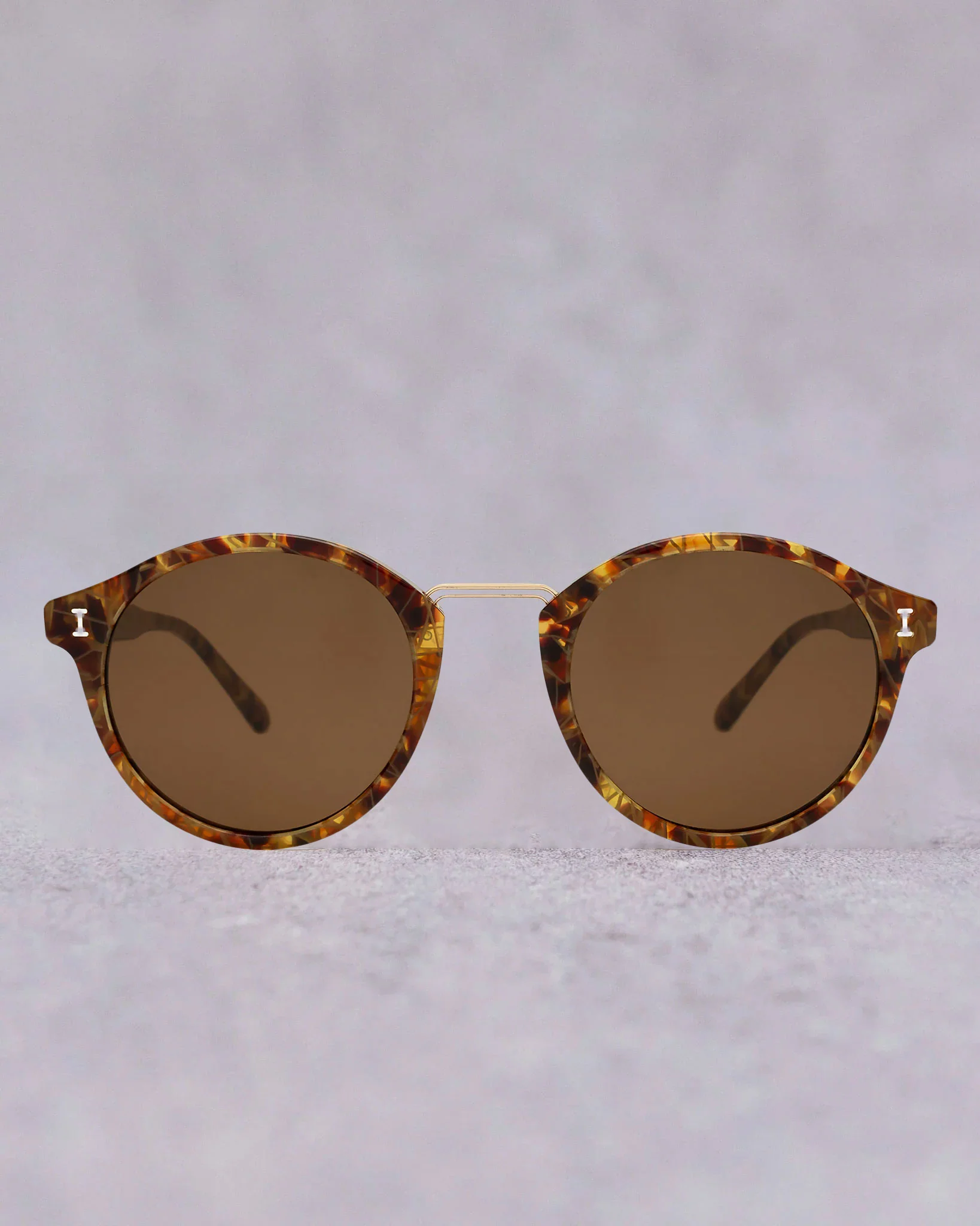 Illesteva Village Sunglasses, Pecan/Gold
