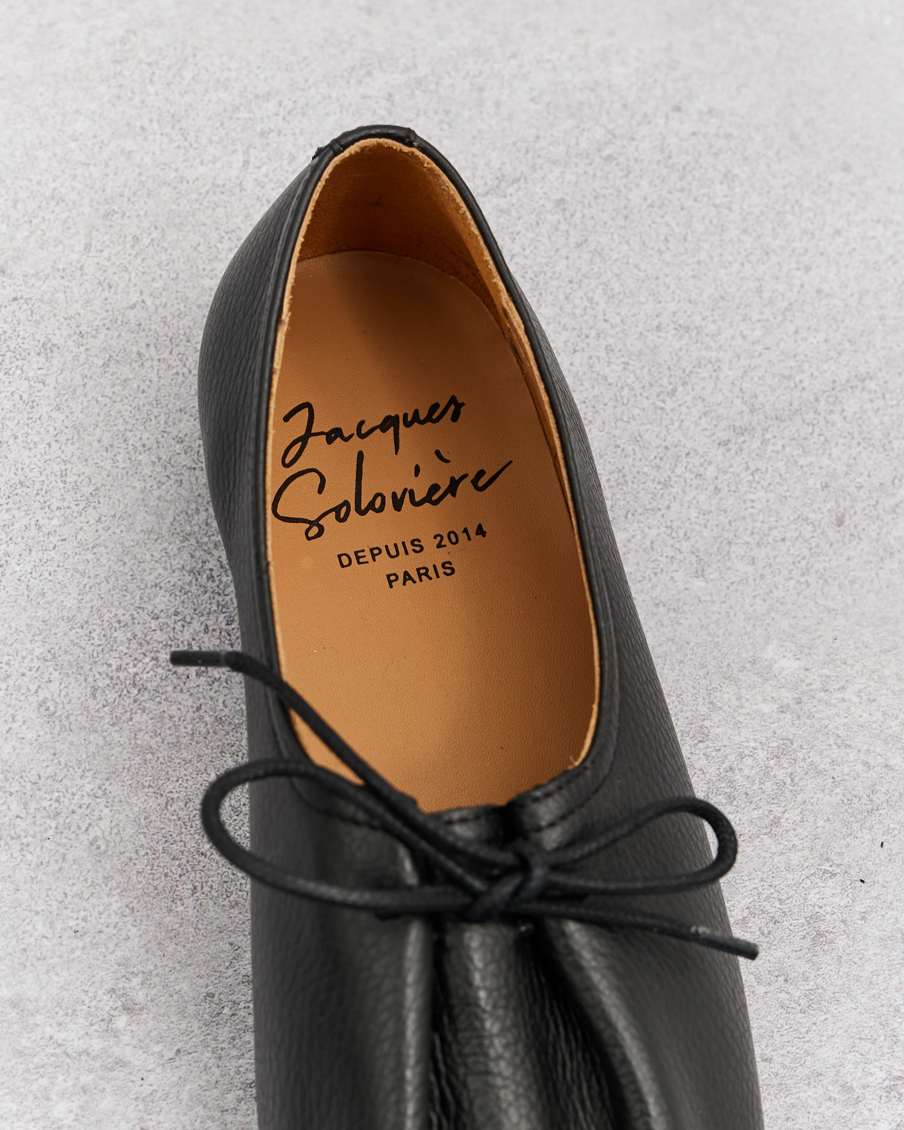 Jacques Soloviere Matt Shoes, Black Grained - Image 5