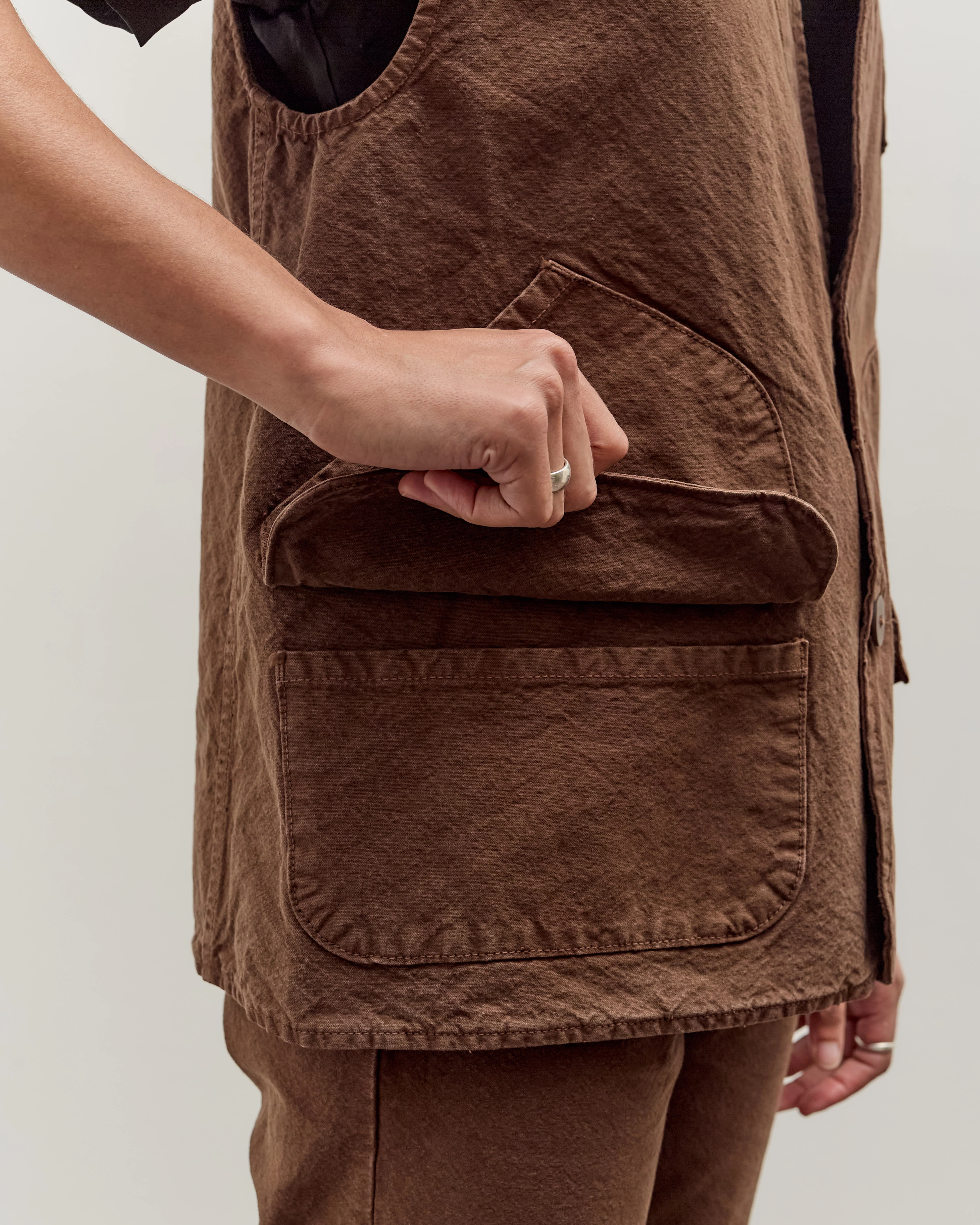Jesse Kamm Director's Vest, Chocolate Brown - Image 8