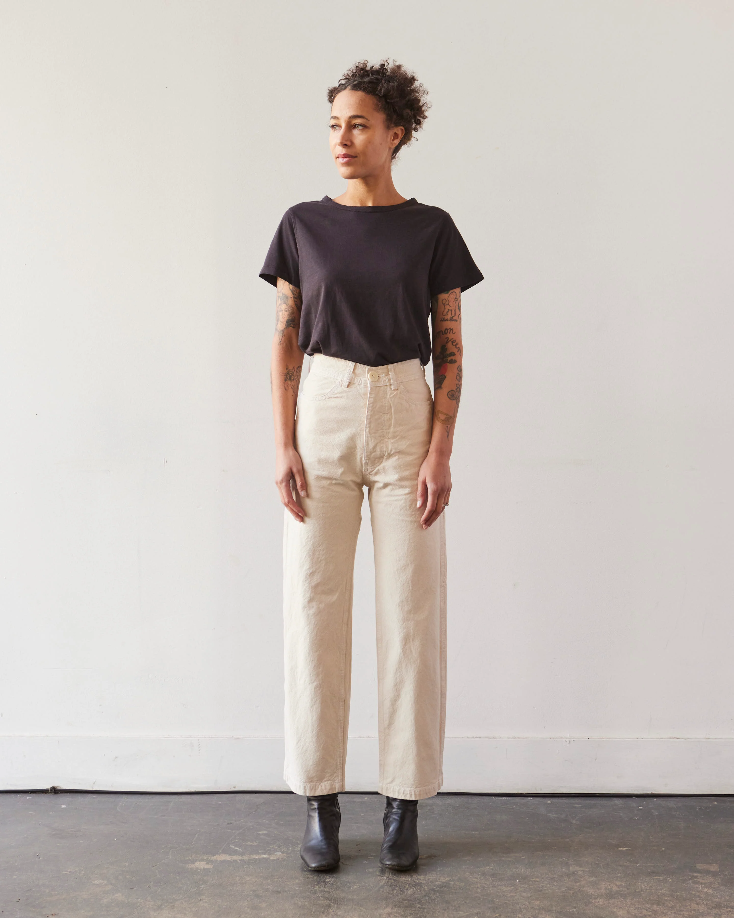 Jesse Kamm Handy Pant, Ecru - Image 3