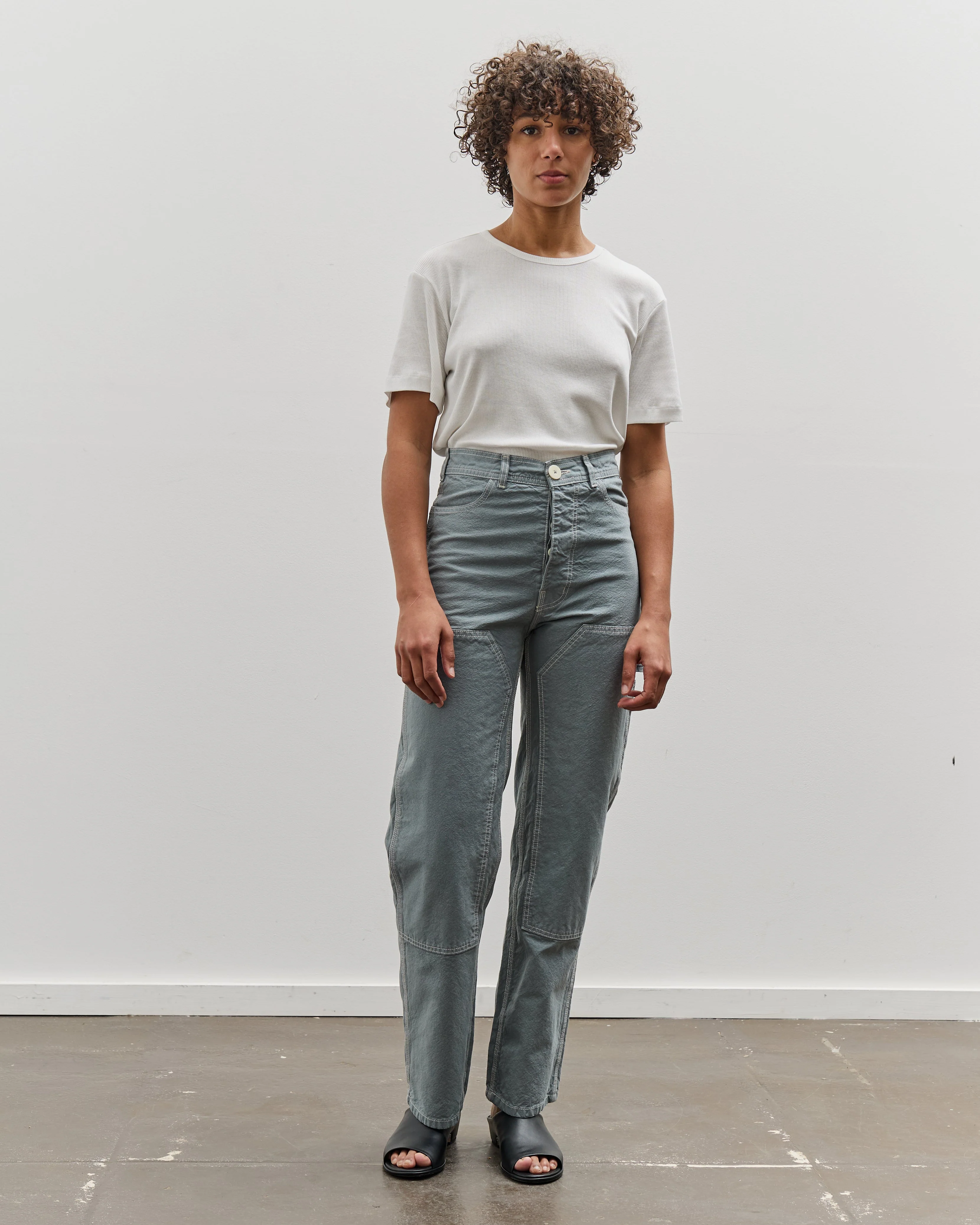 Jesse Kamm Patchfront Handy Pant, Shark w/ Natural Stitch - Image 3