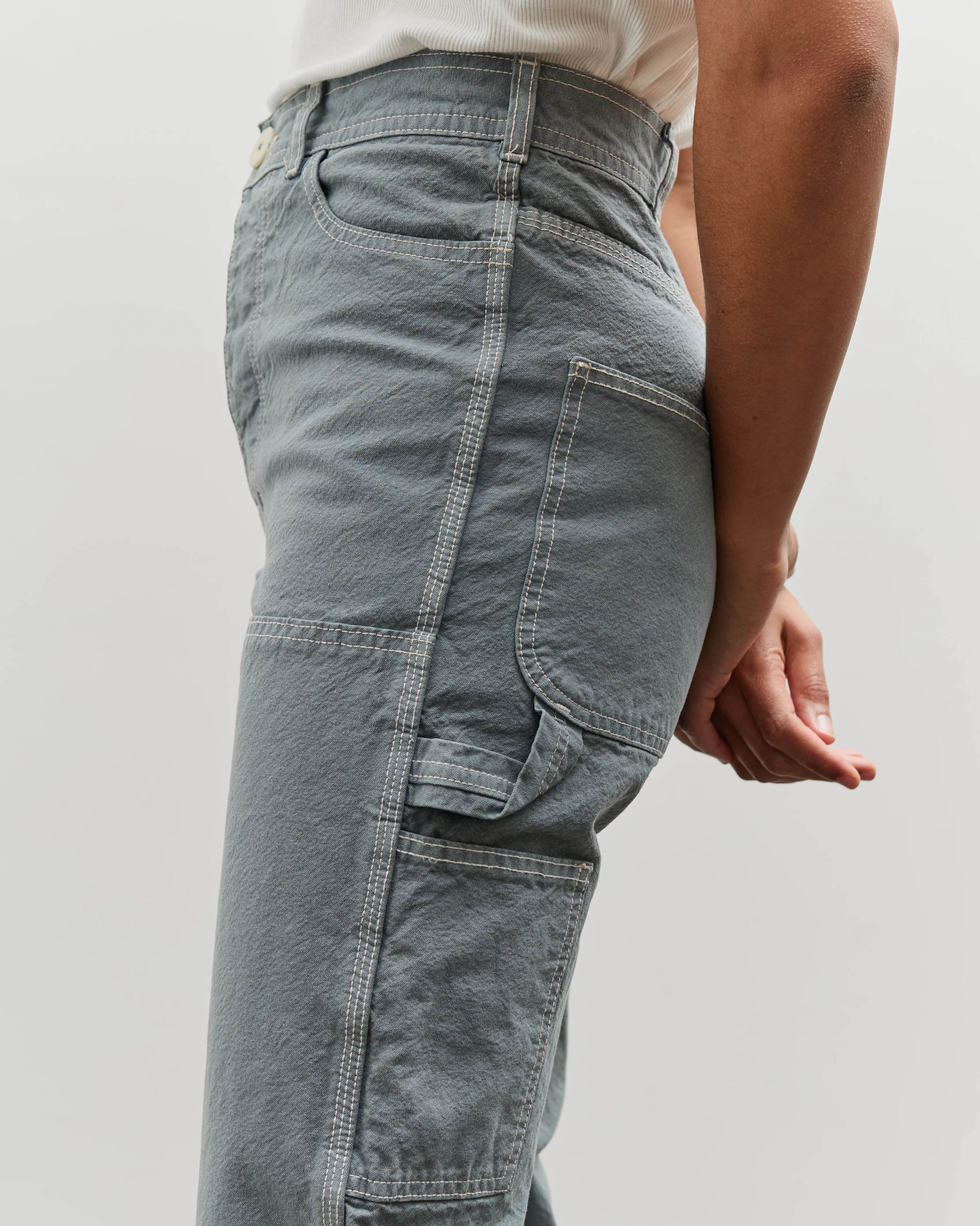 Jesse Kamm Patchfront Handy Pant, Shark w/ Natural Stitch - Image 7